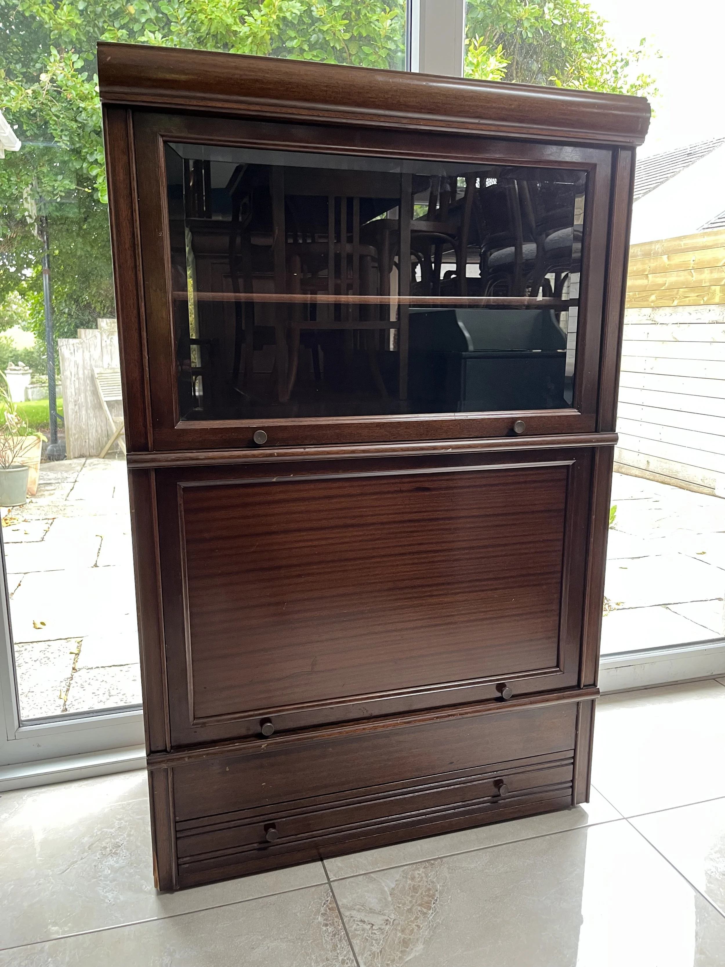 Secondhand vintage bookcase display cabinet