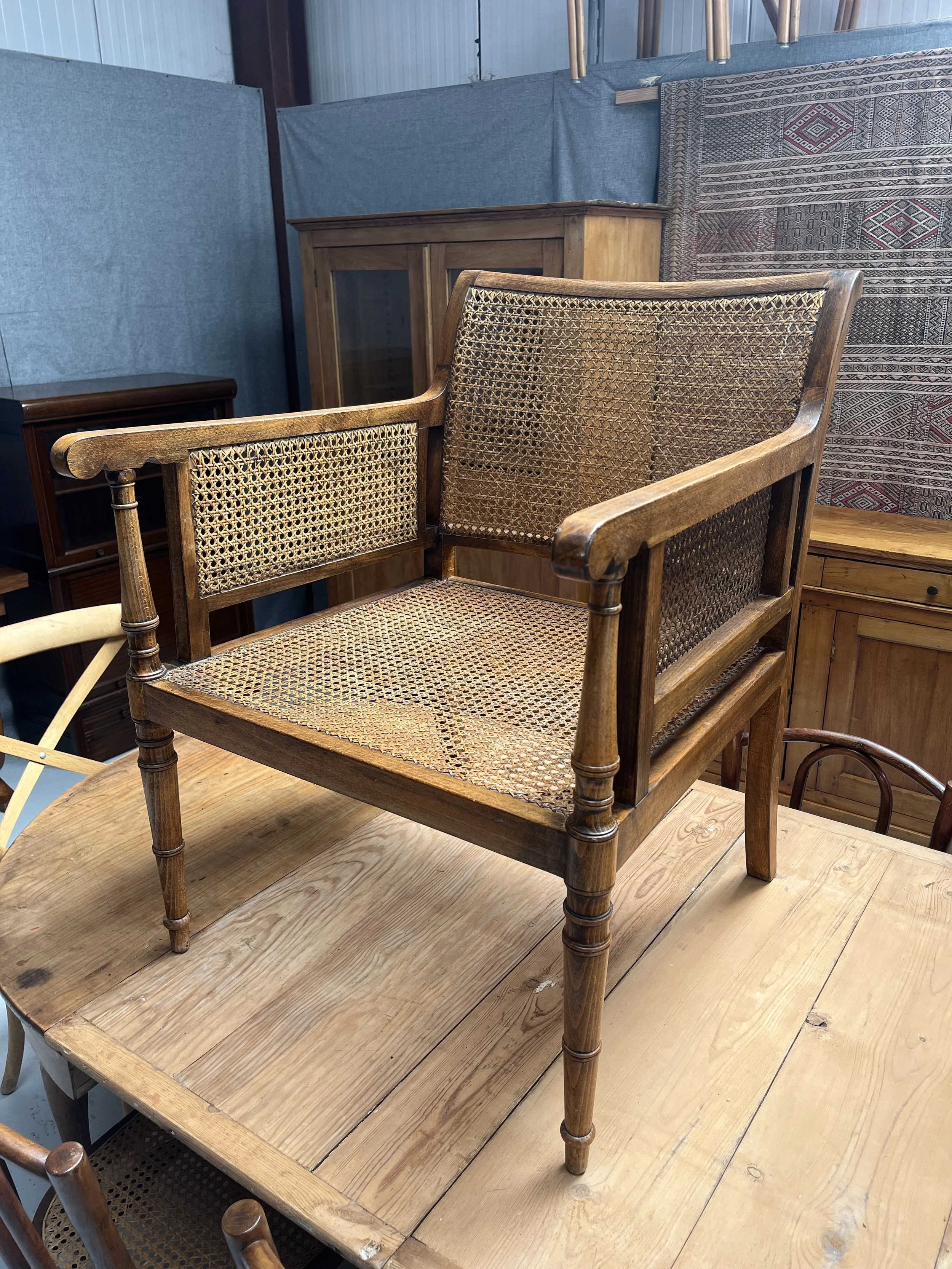 Secondhand vintage bergère library chairs