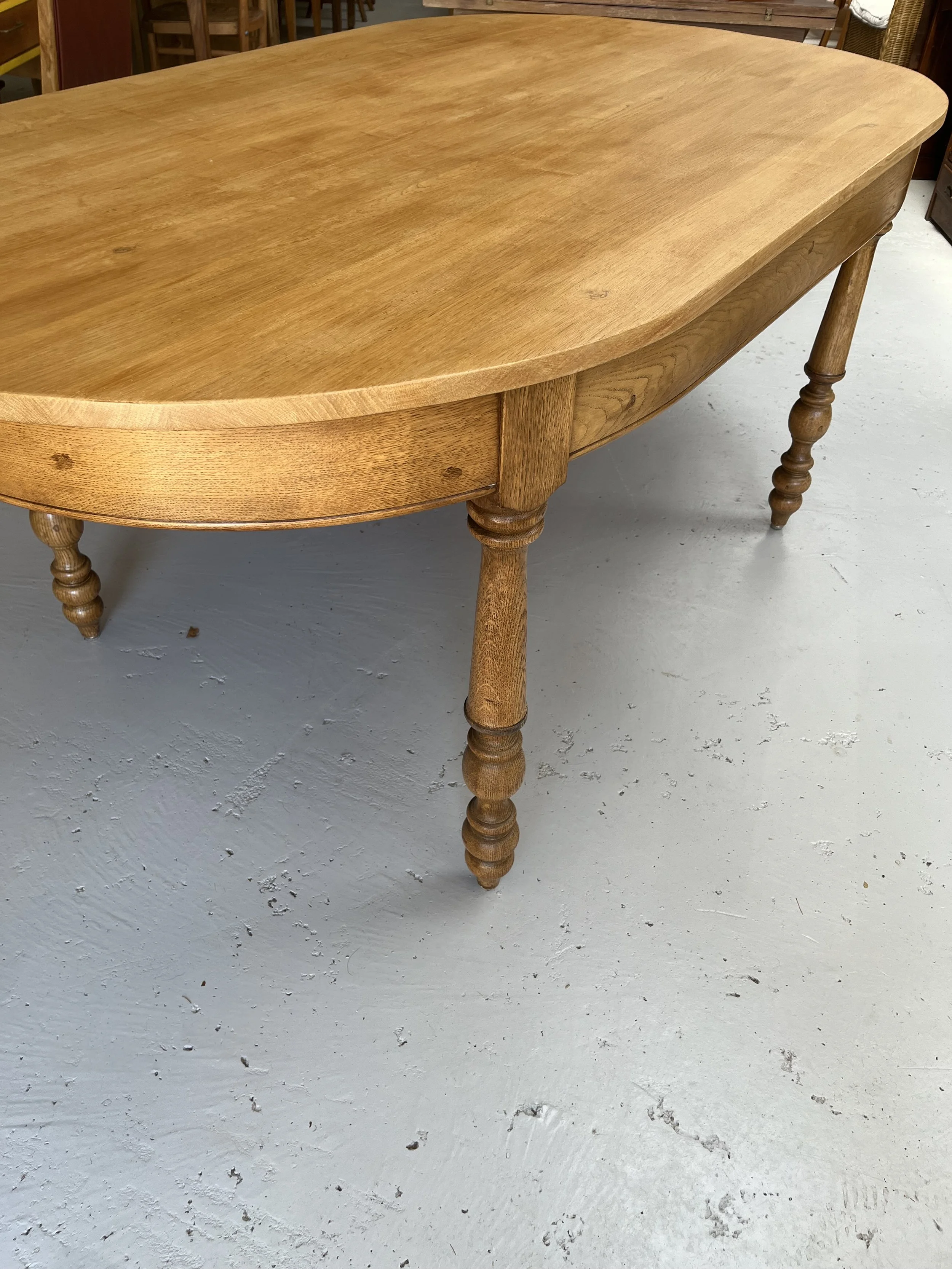Secondhand vintage oval dining table