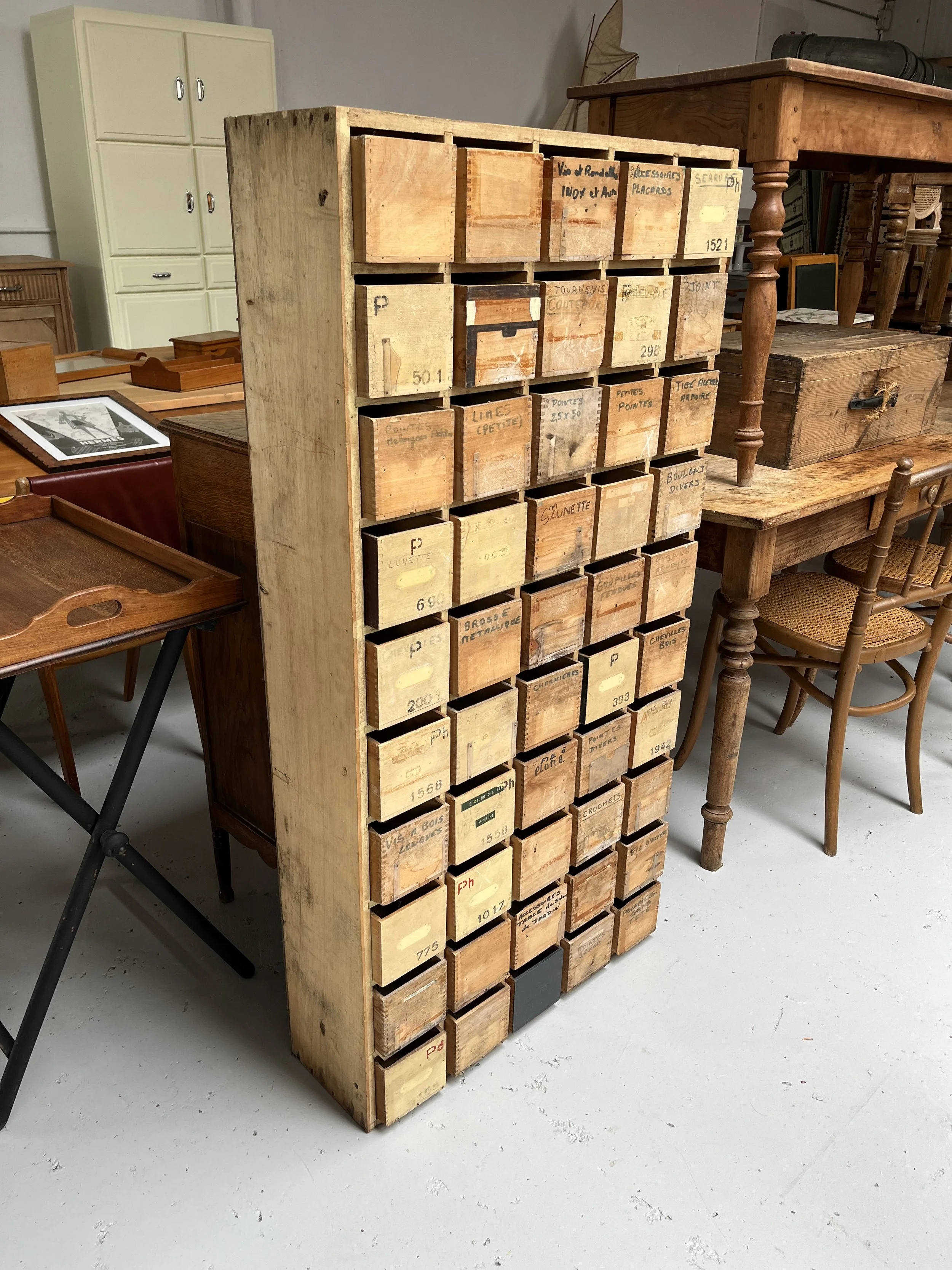 Secondhand vintage industrial cabinet
