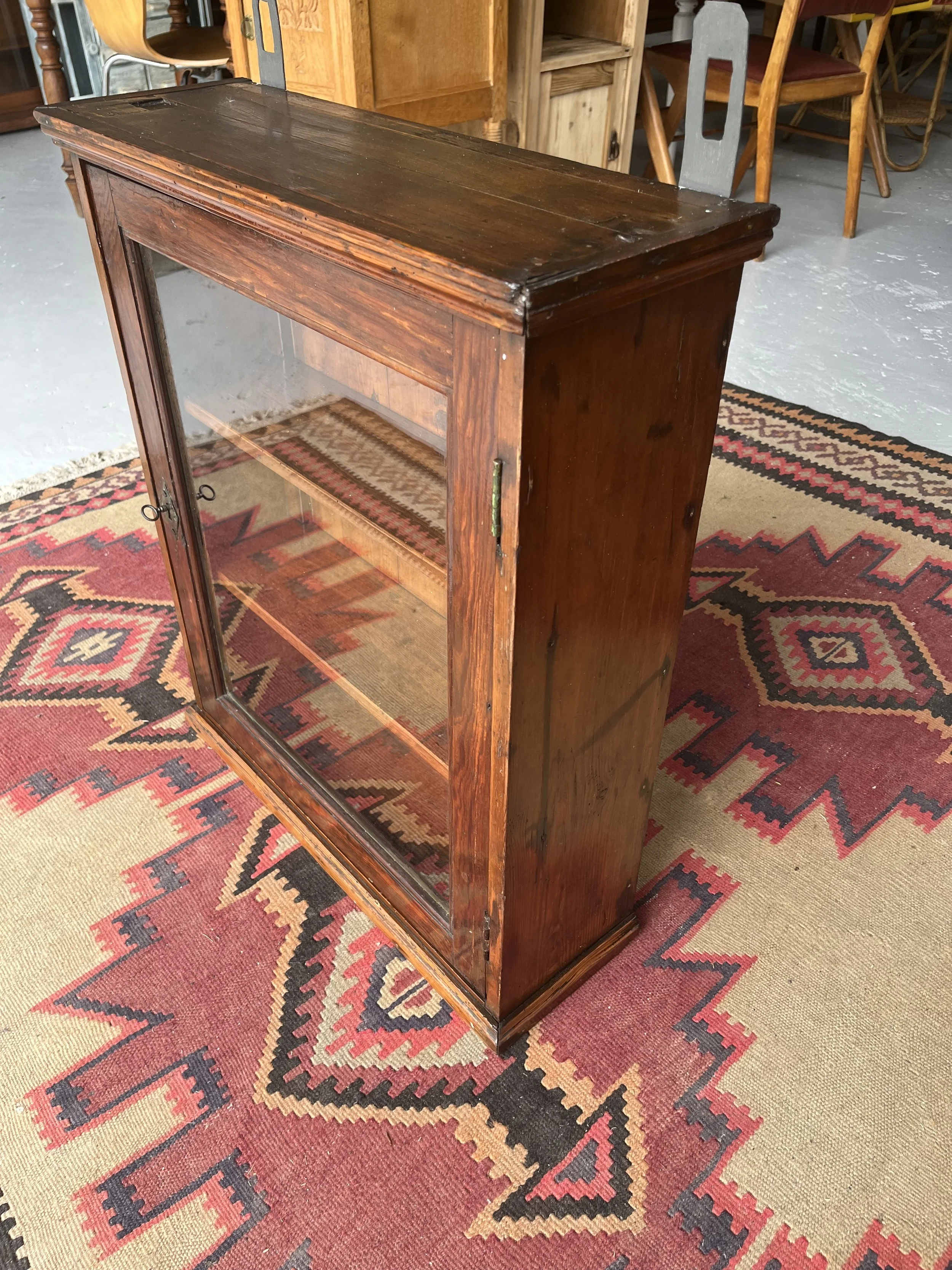 Secondhand vintage wall display cabinet