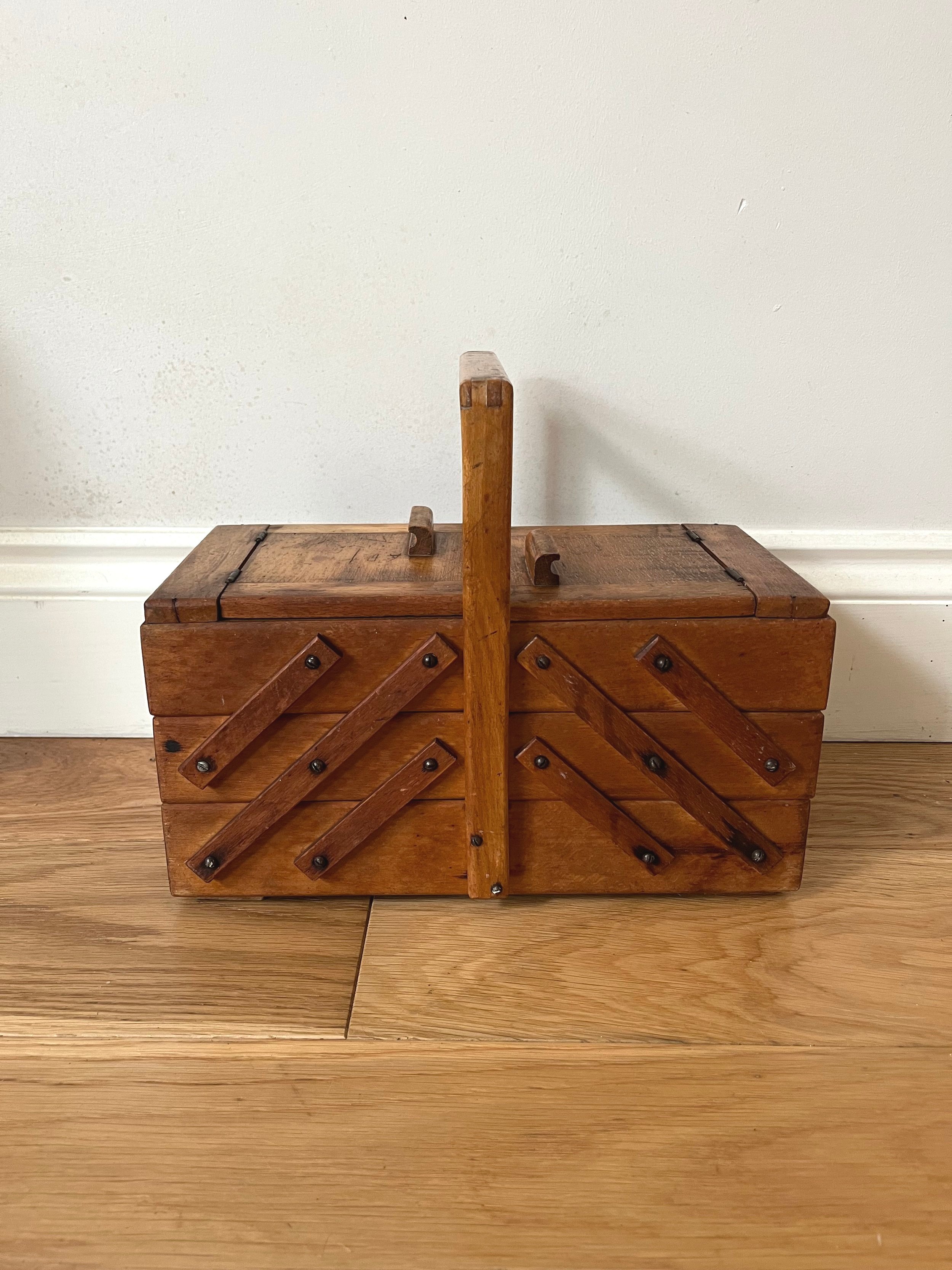 Secondhand vintage sewing box