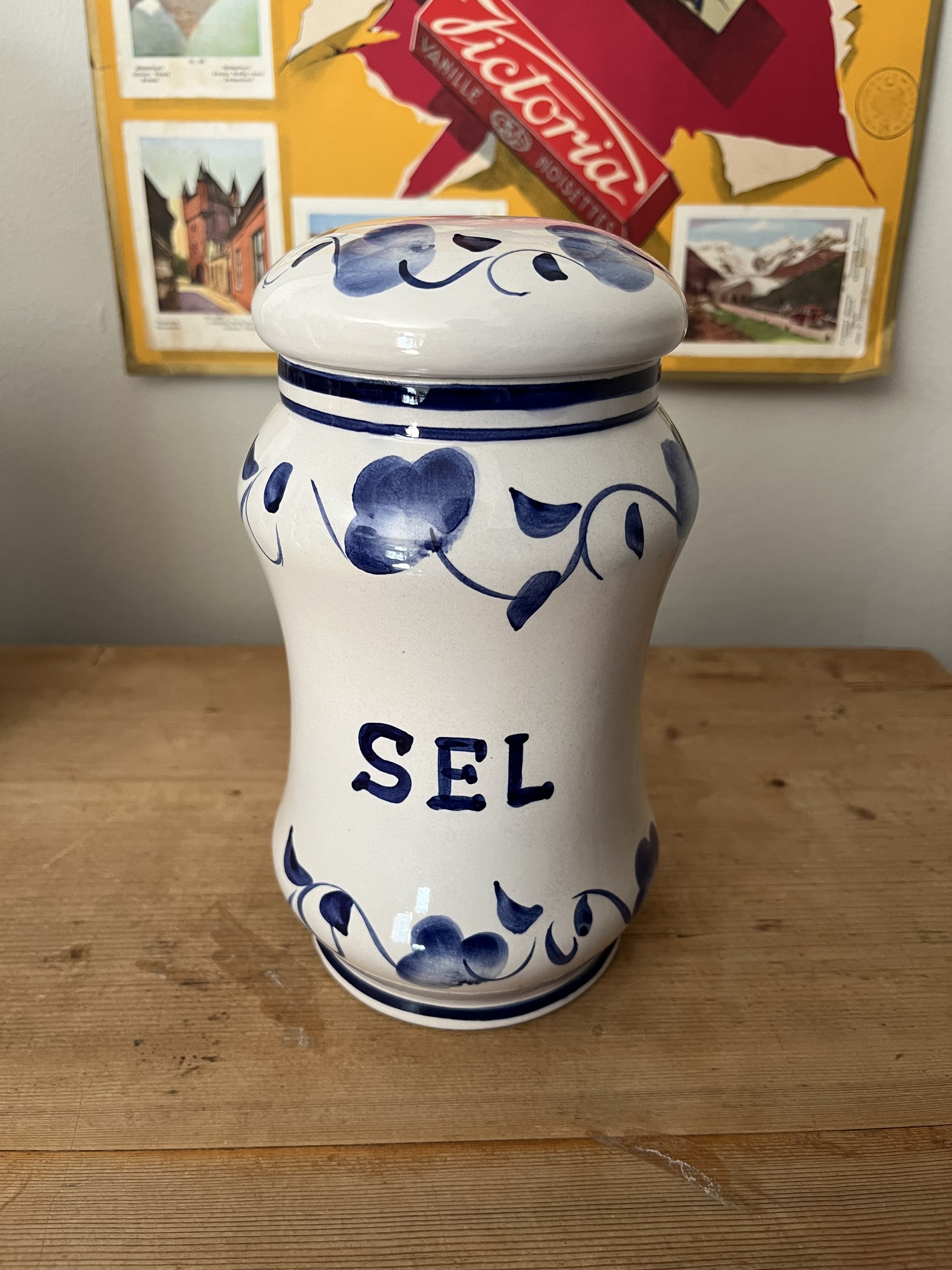 Secondhand vintage kitchen spice jars