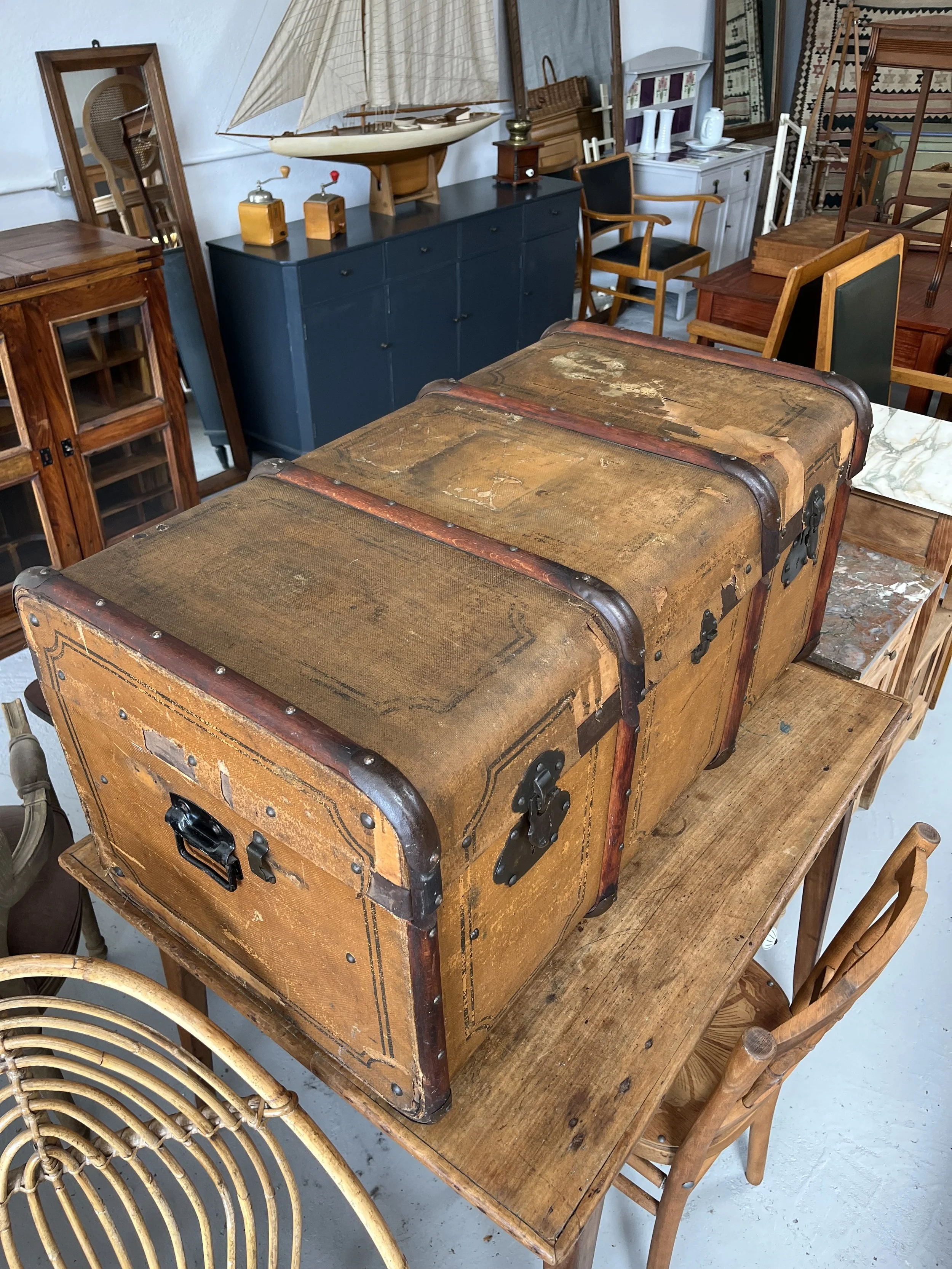 Secondhand vintage travel trunk