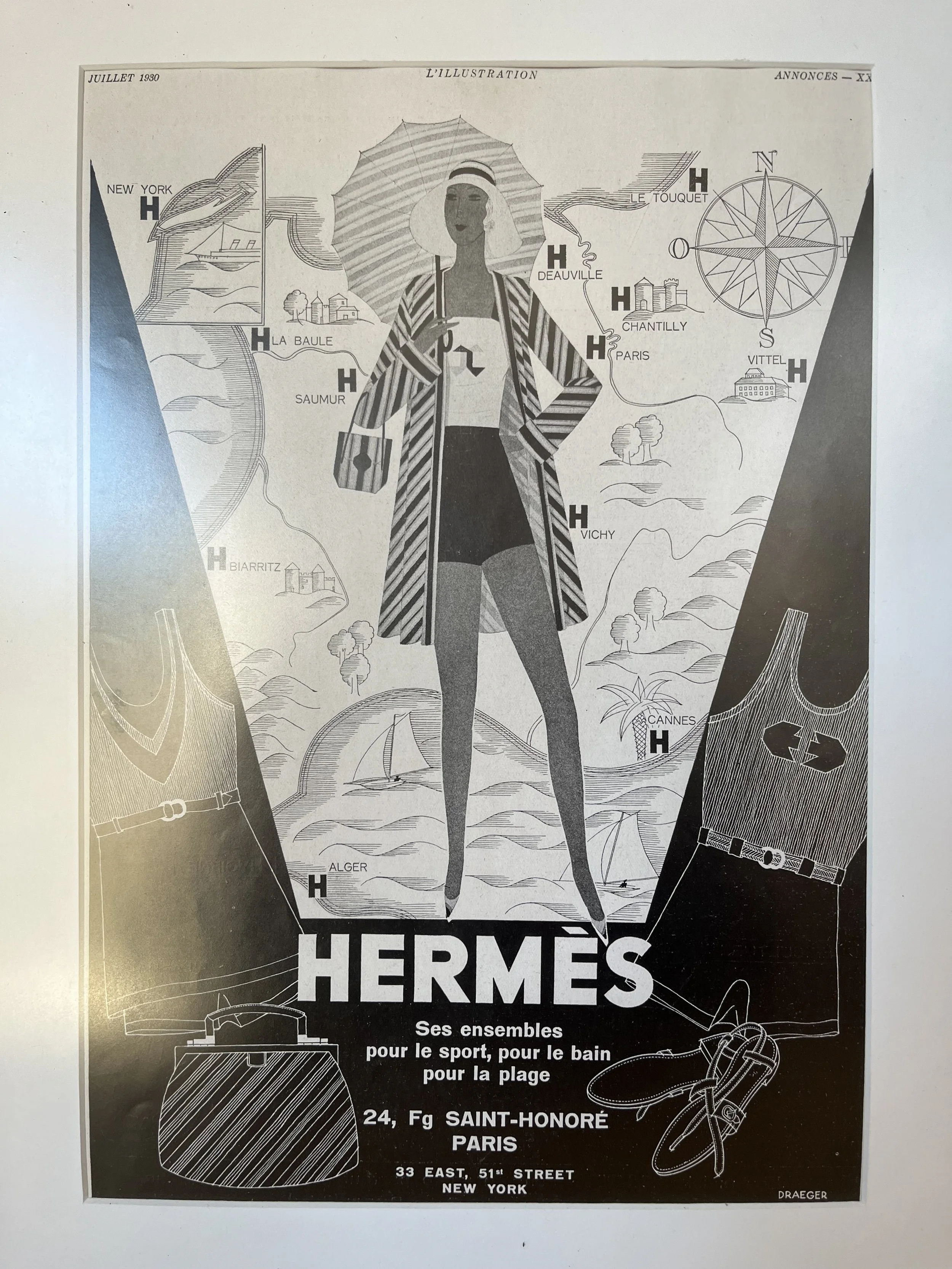 Secondhand vintage advertisement