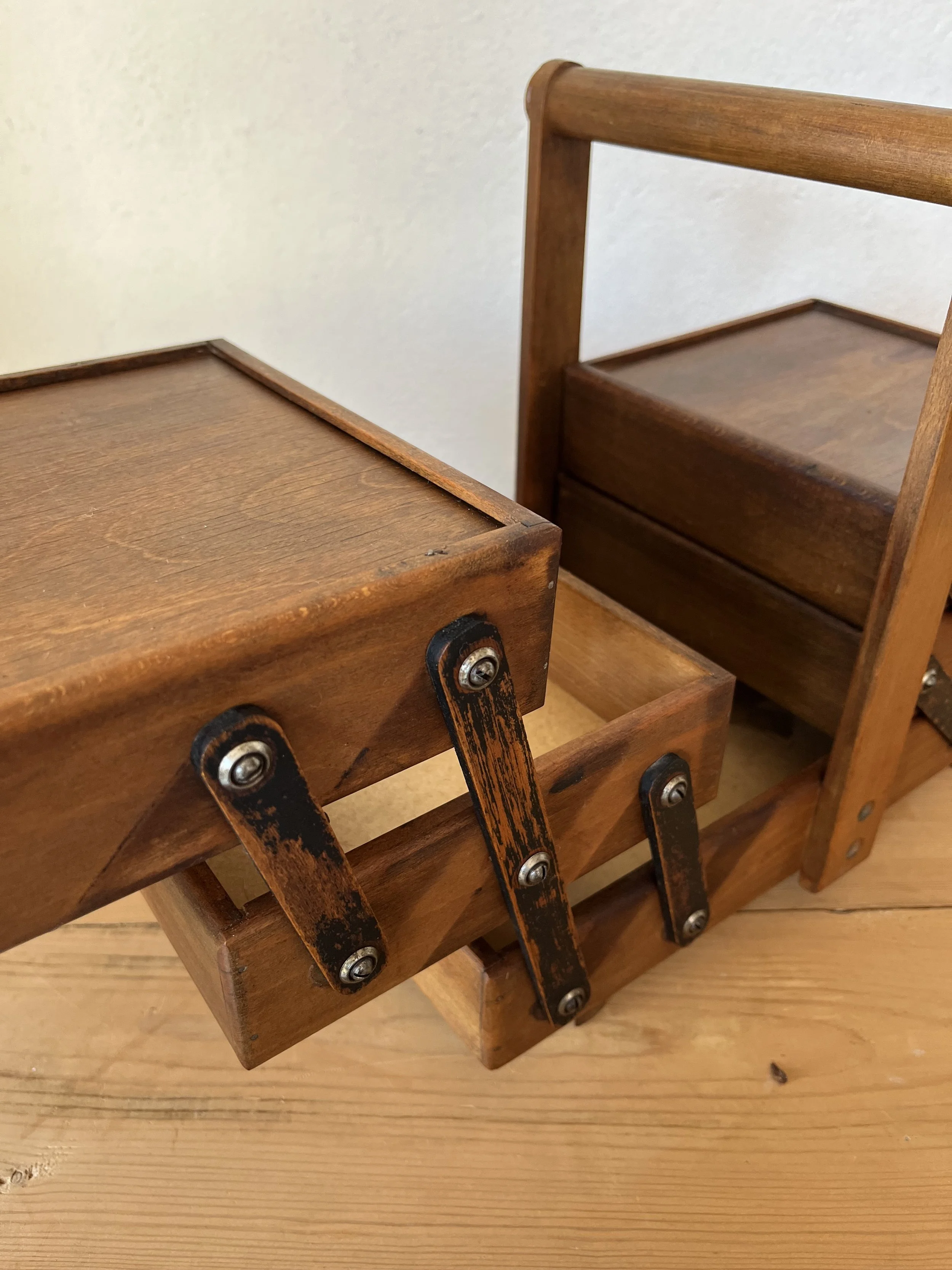 Secondhand vintage sewing box