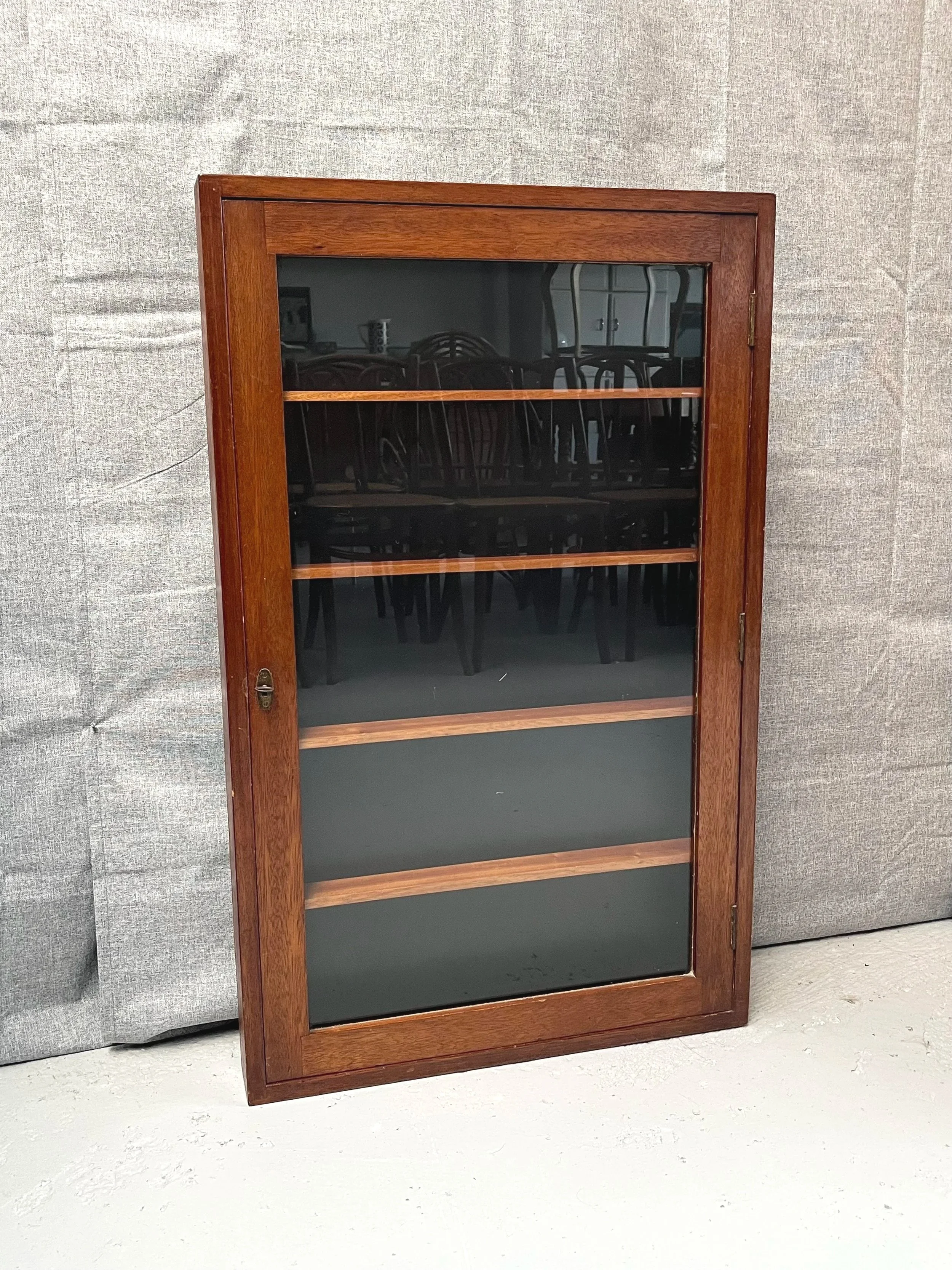 Secondhand vintage wall display cabinet