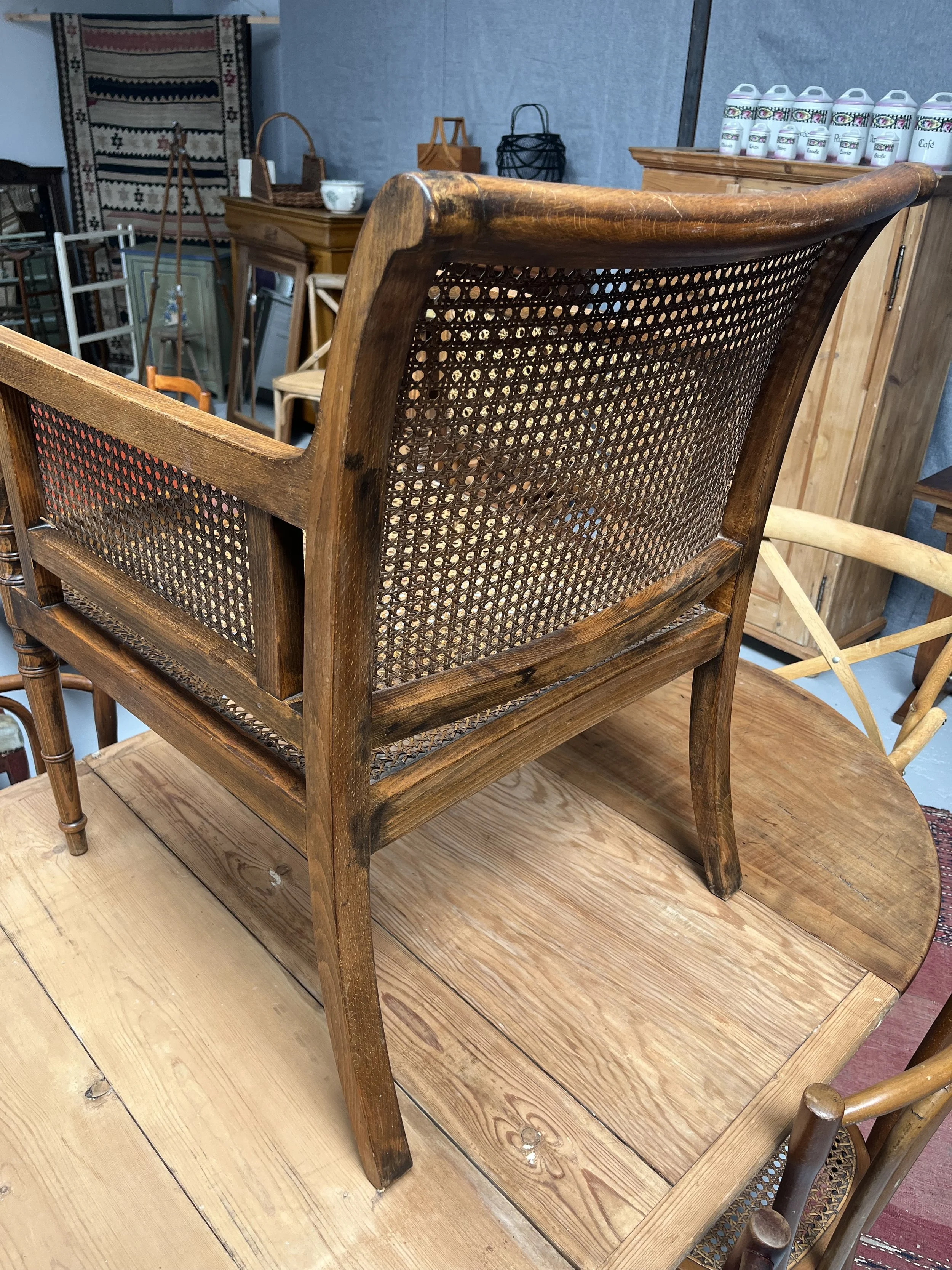 Secondhand vintage bergère library chairs