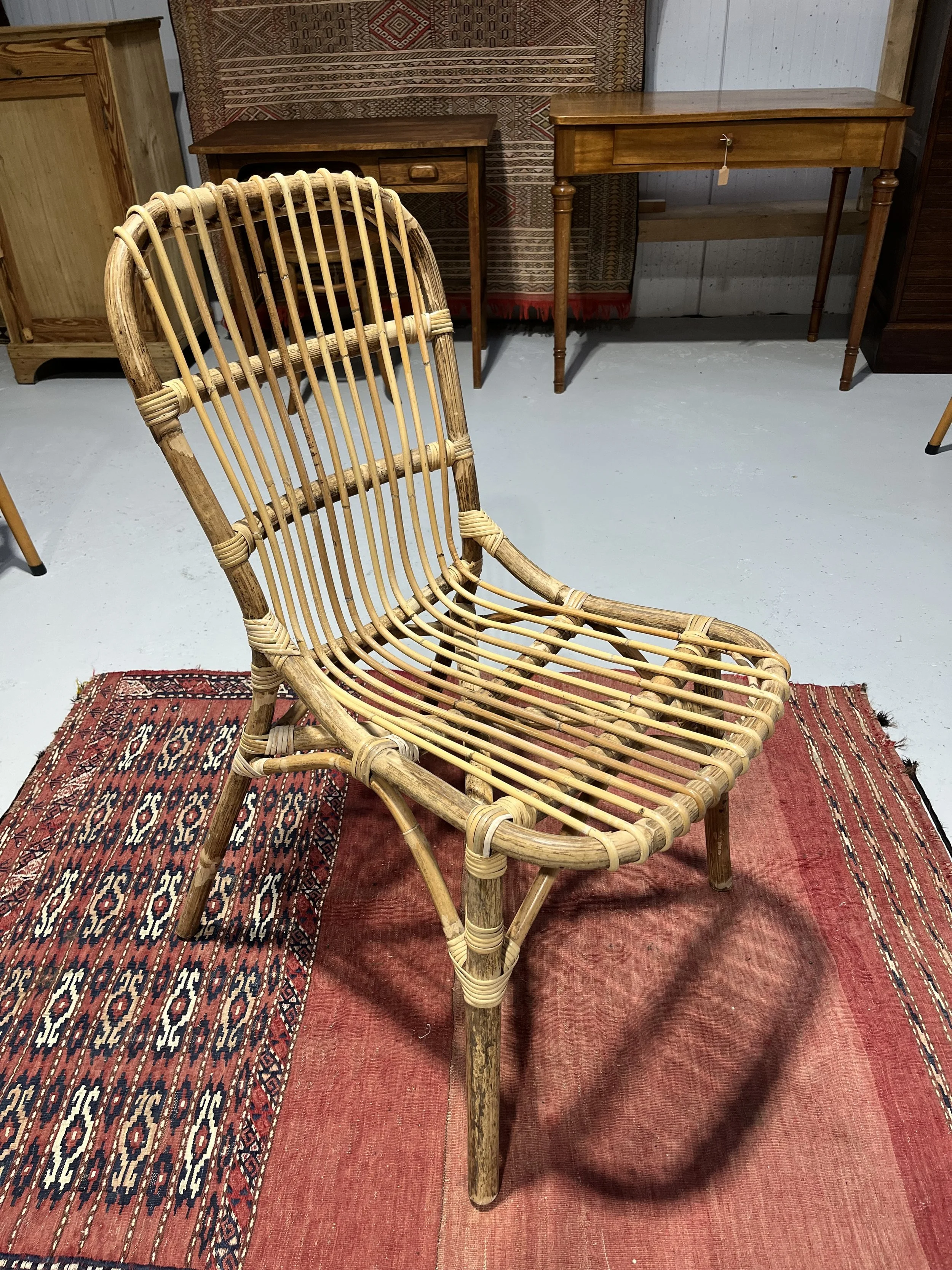 Vintage secondhand rattan chair