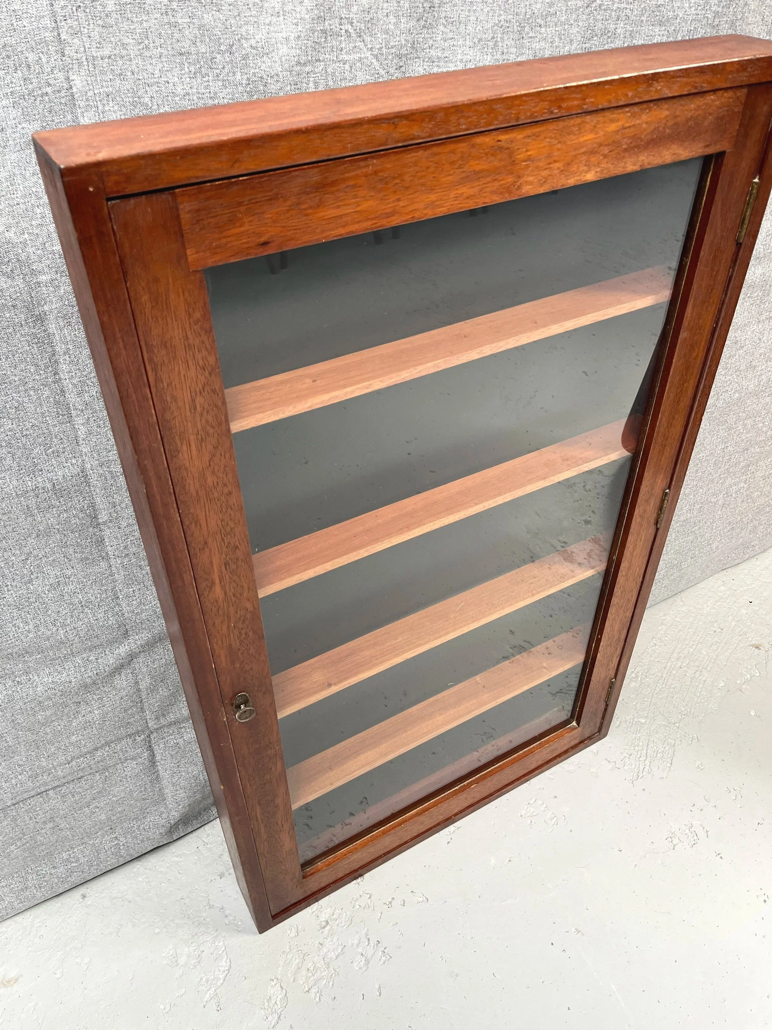 Secondhand vintage wall display cabinet
