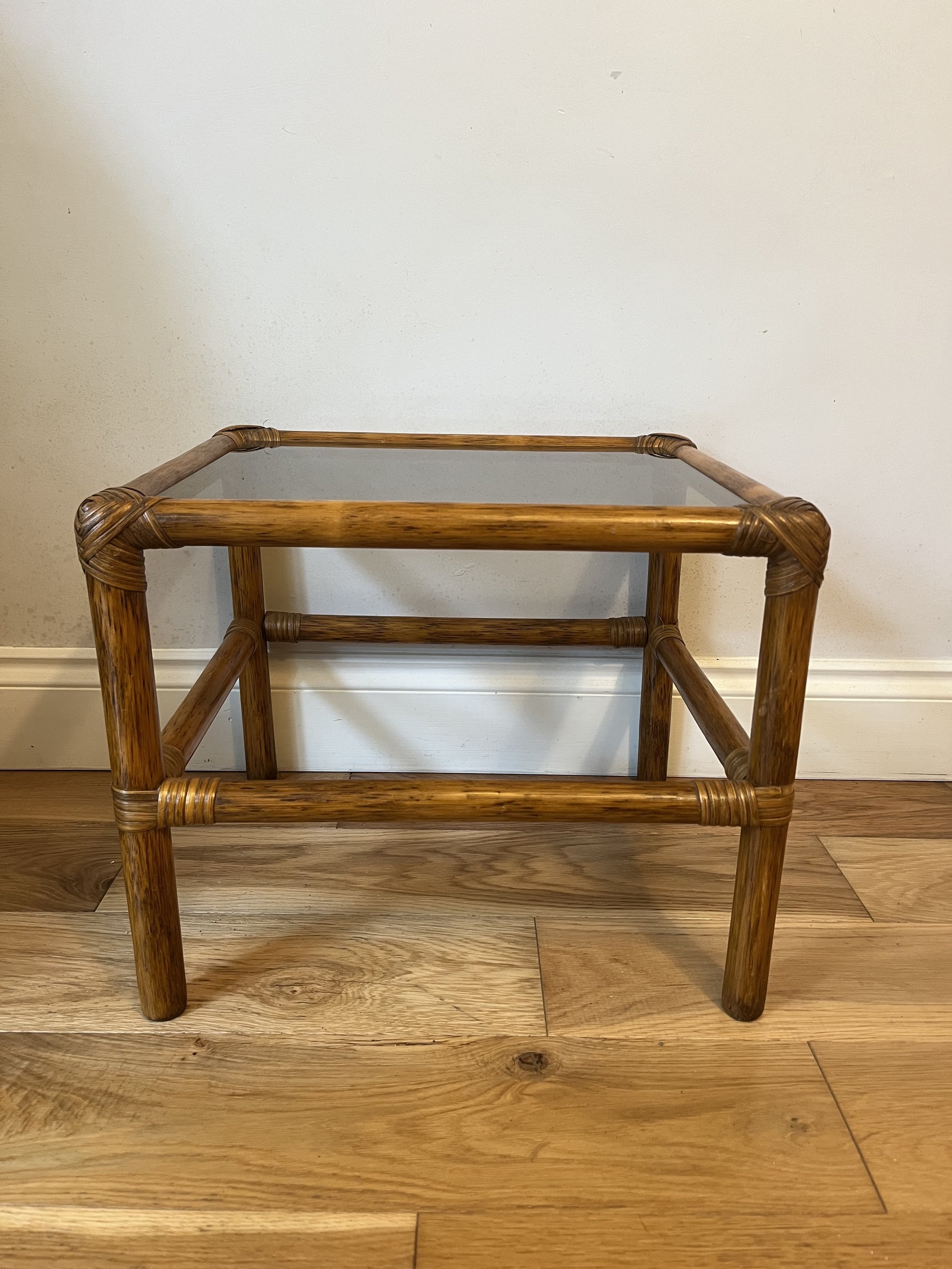 Secondhand vintage bamboo side table