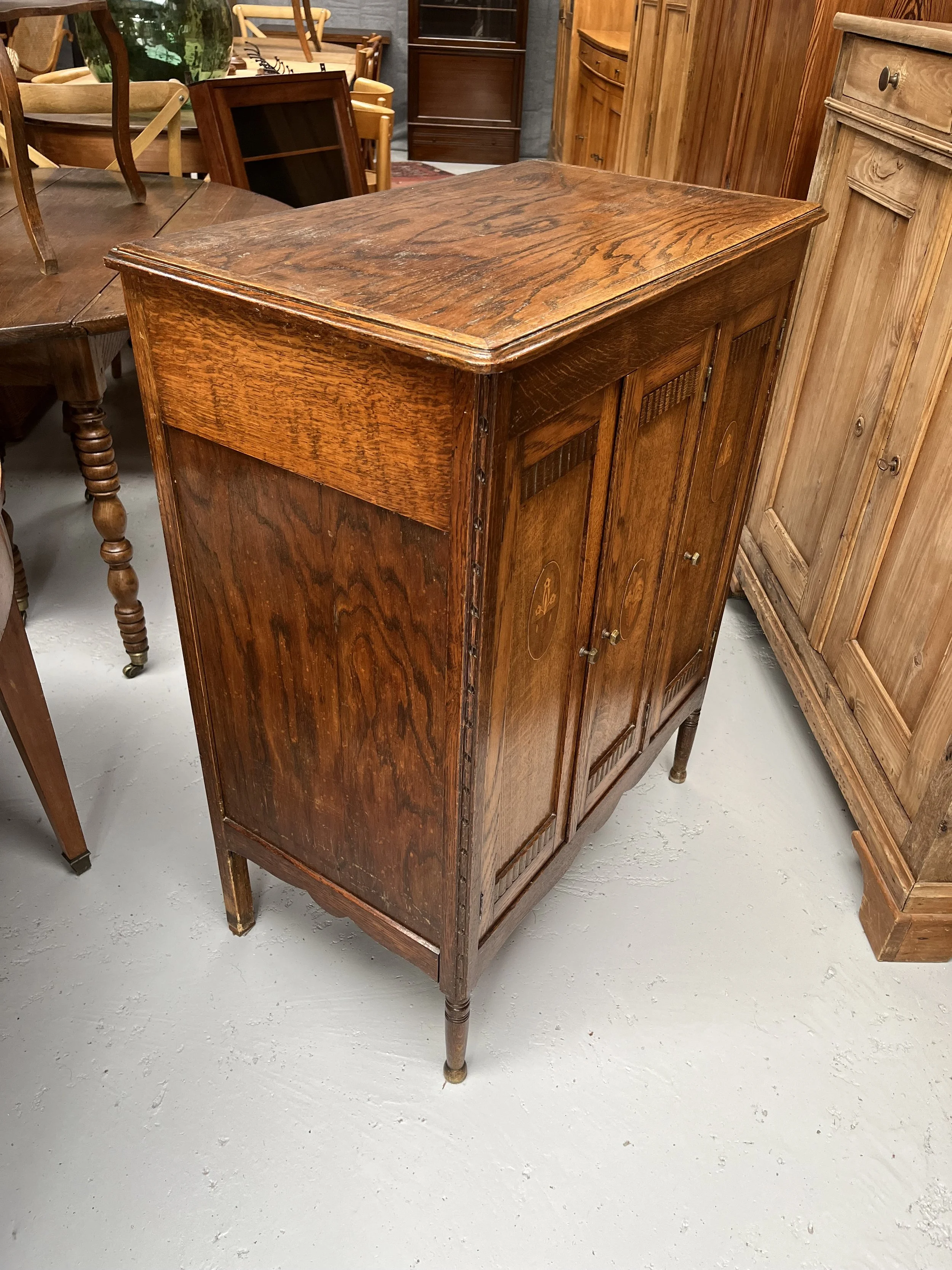 Secondhand vintage antique sideboard