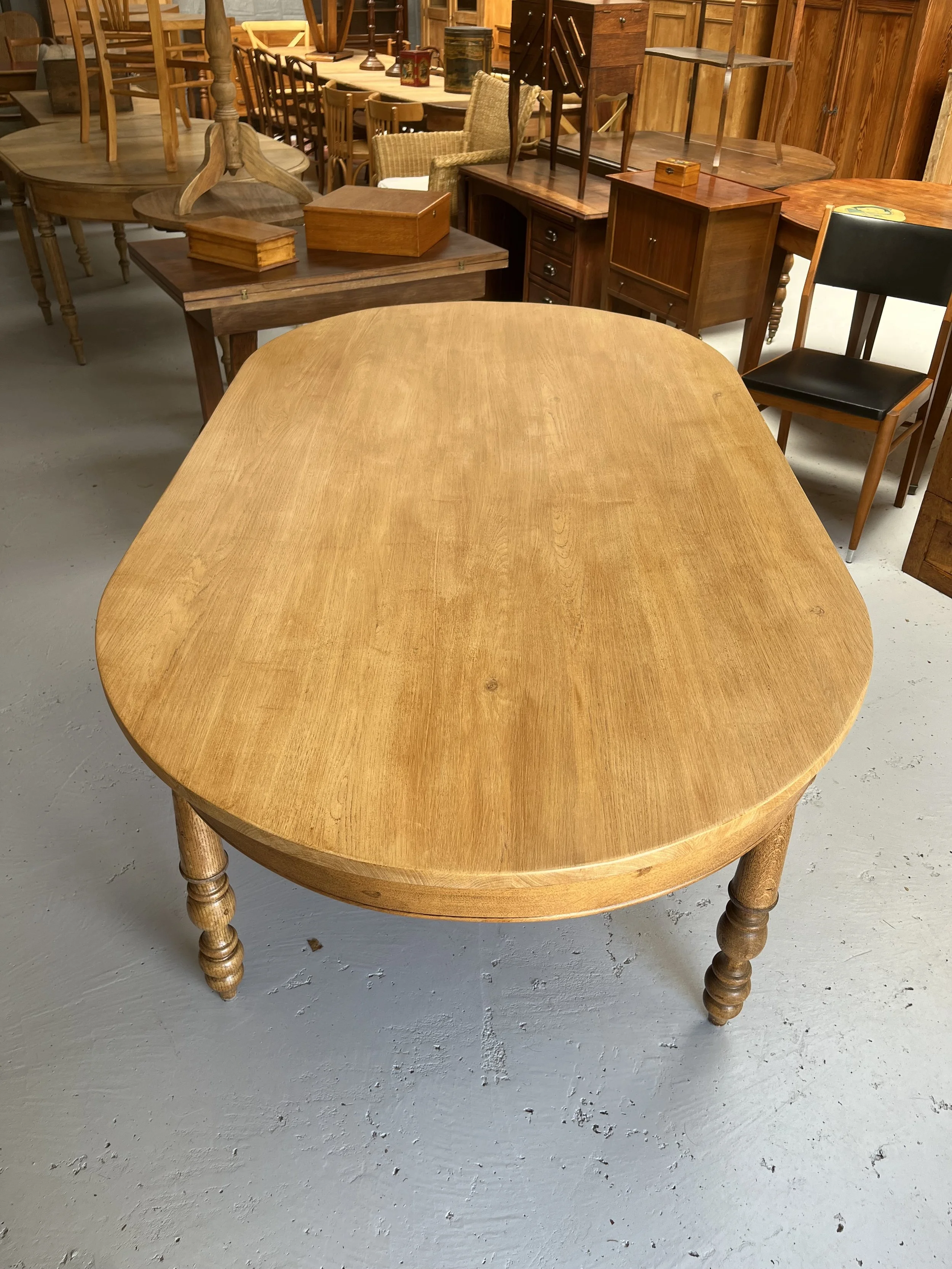 Secondhand vintage oval dining table