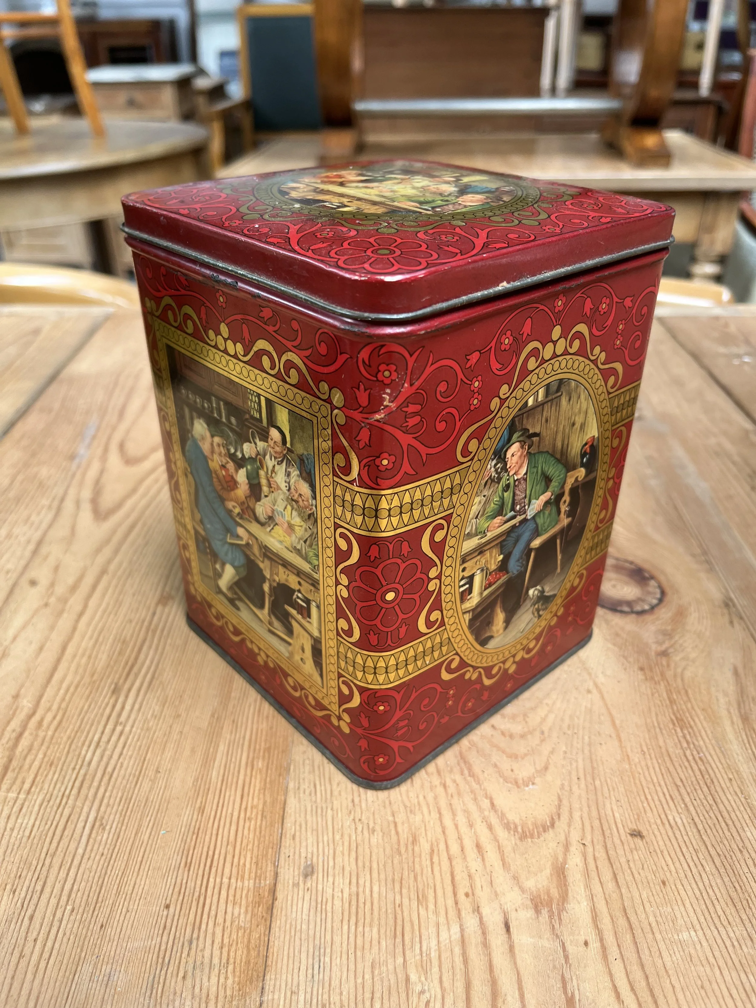 Secondhand vintage metal box