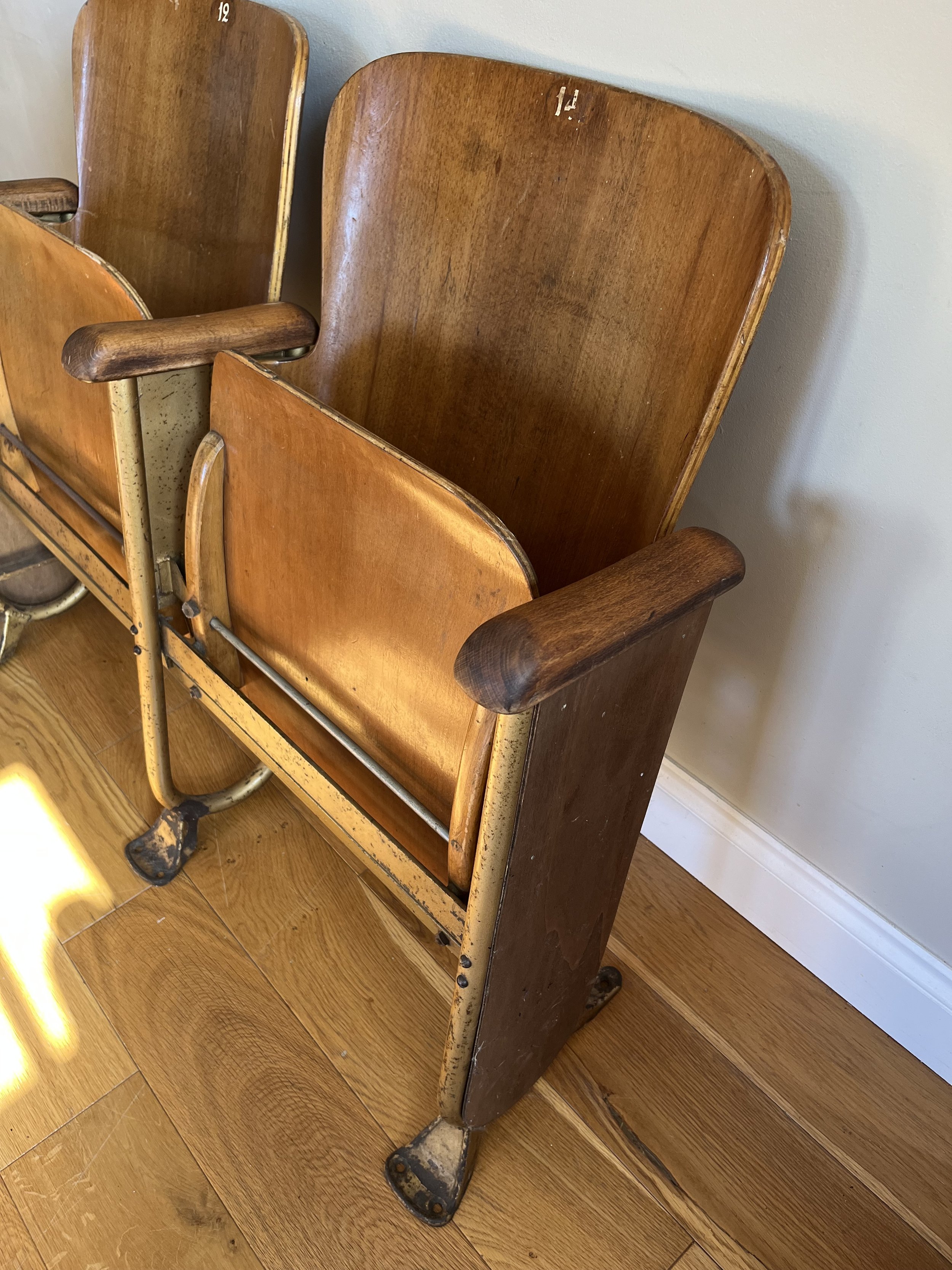Secondhand vintage cinema seats