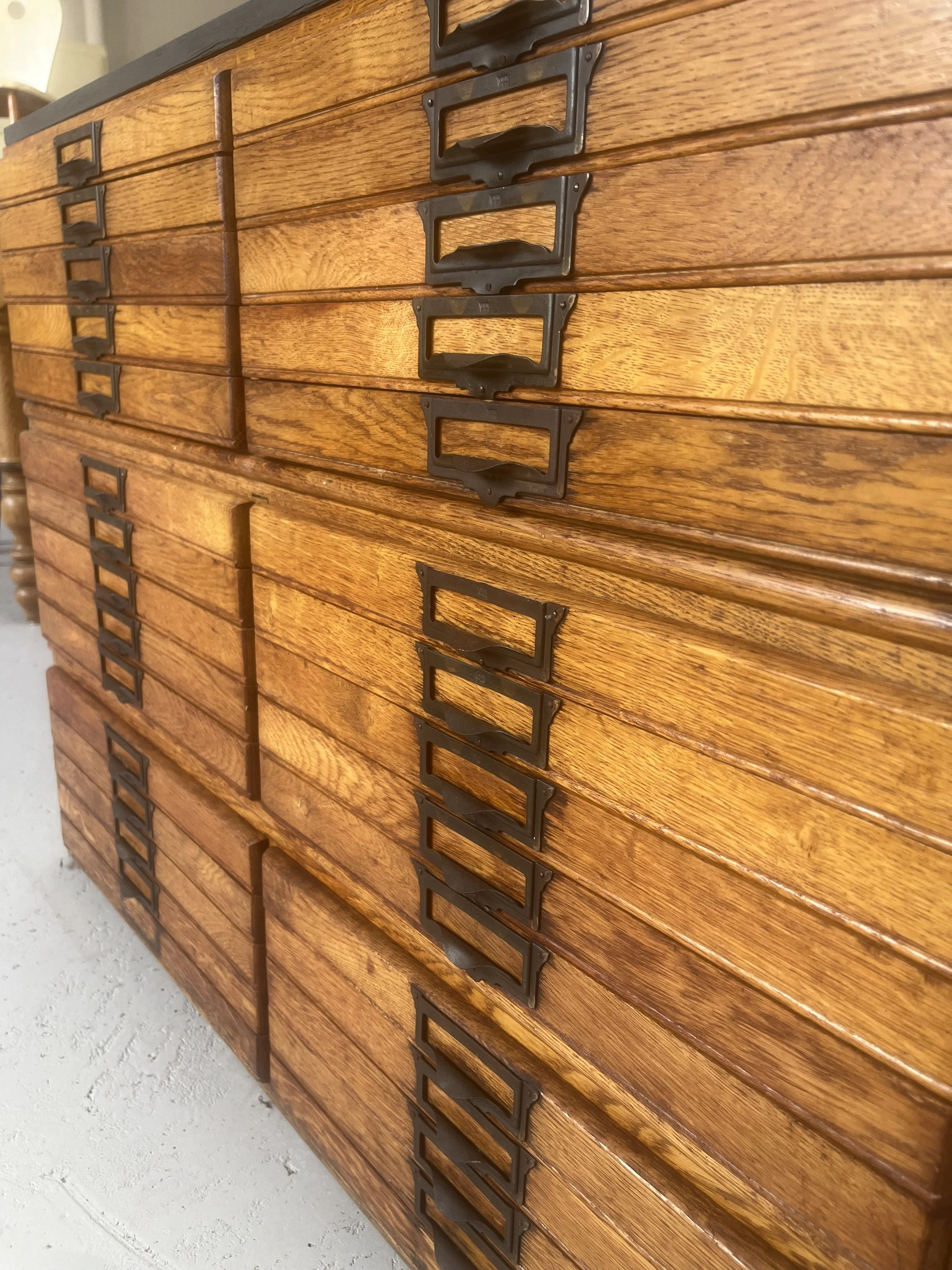 Secondhand vintage map chest filing cabinet