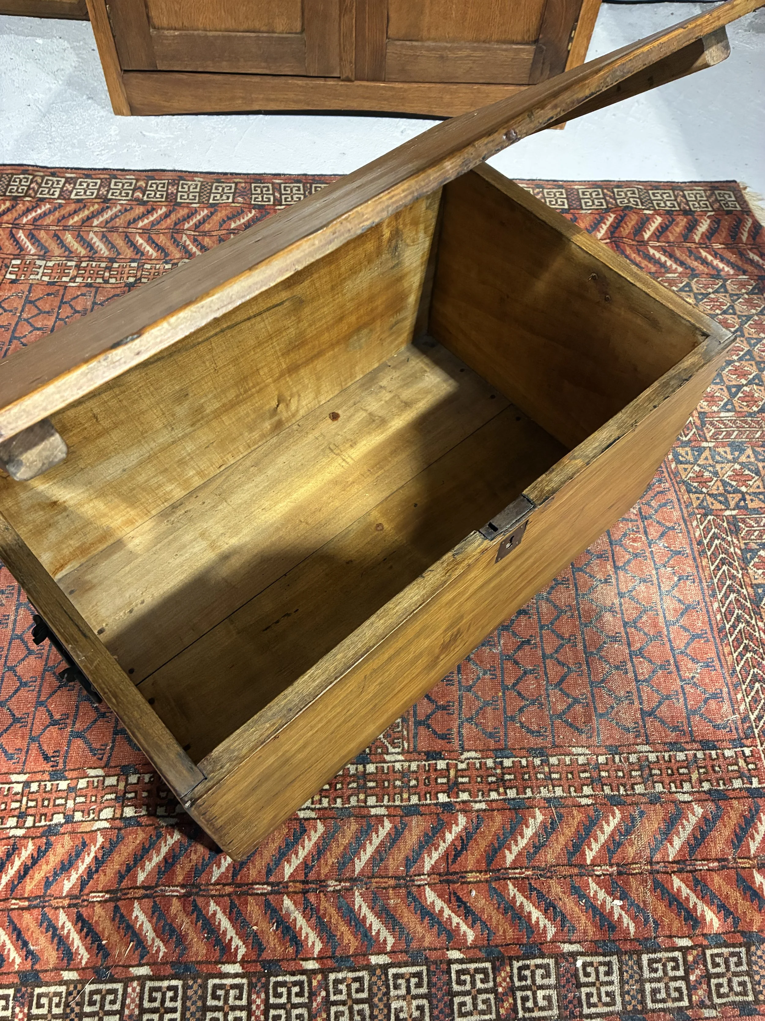 Secondhand vintage antique storage trunk