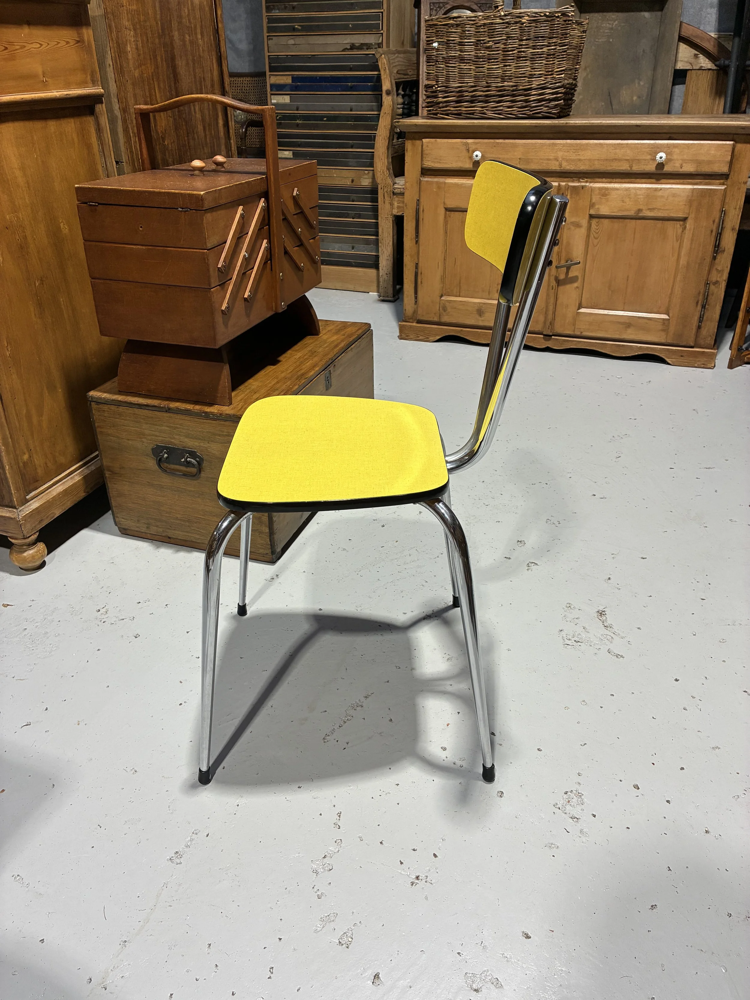 Secondhand vintage chair chrome formica