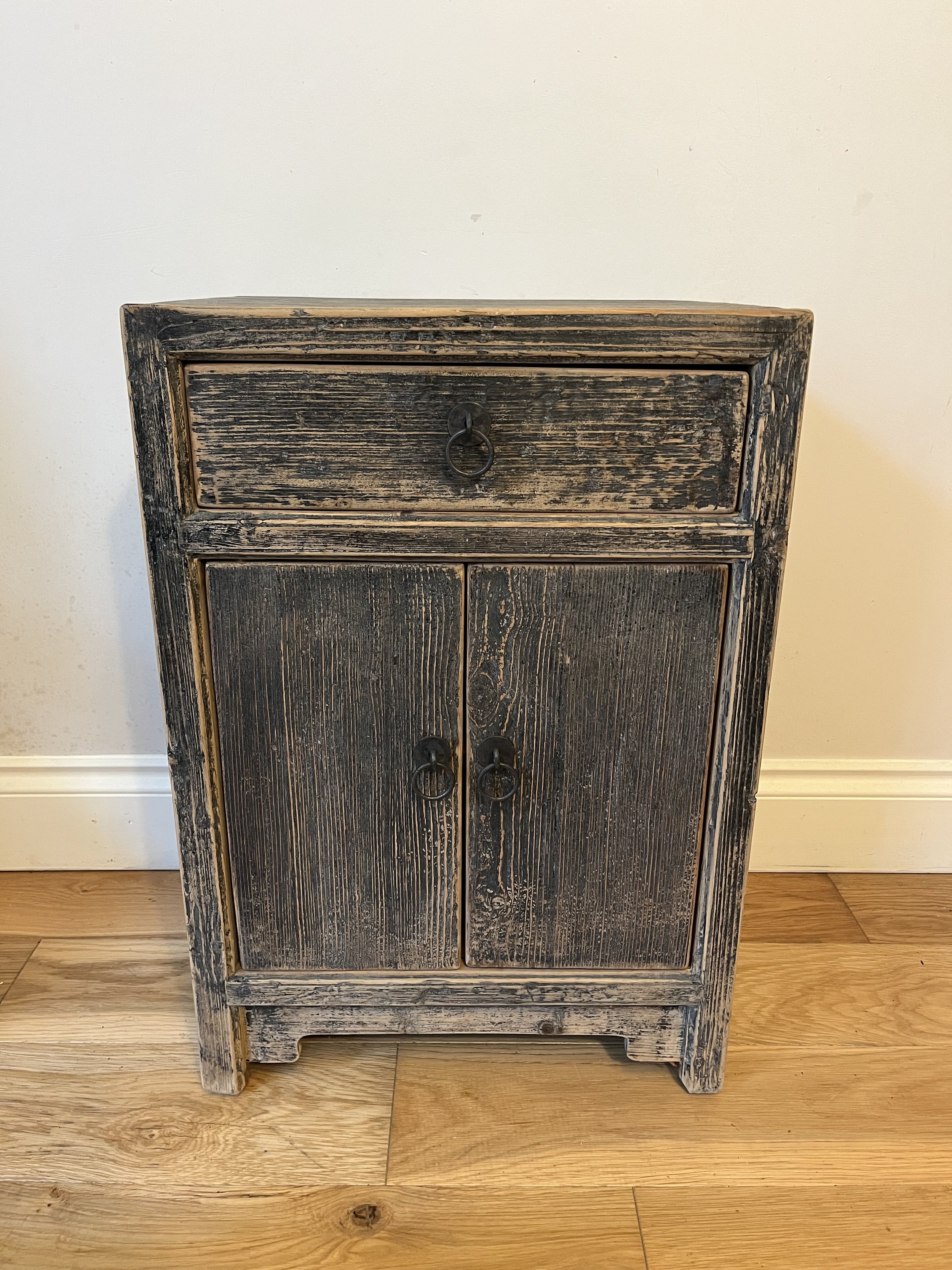 Secondhand vintage pine bedside table