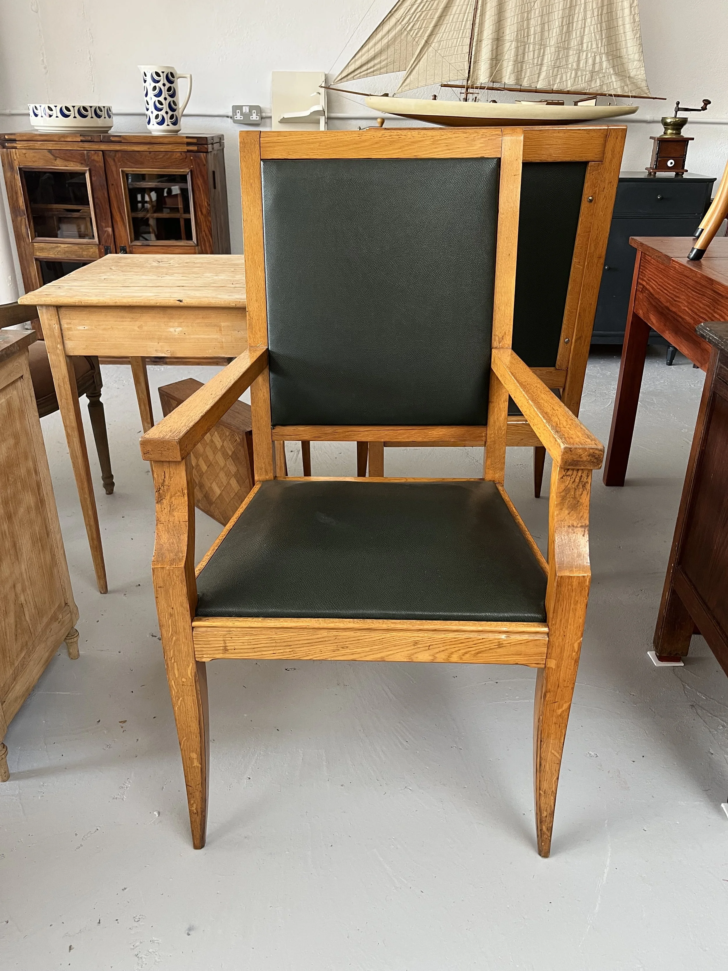 Secondhand vintage art deco armchairs
