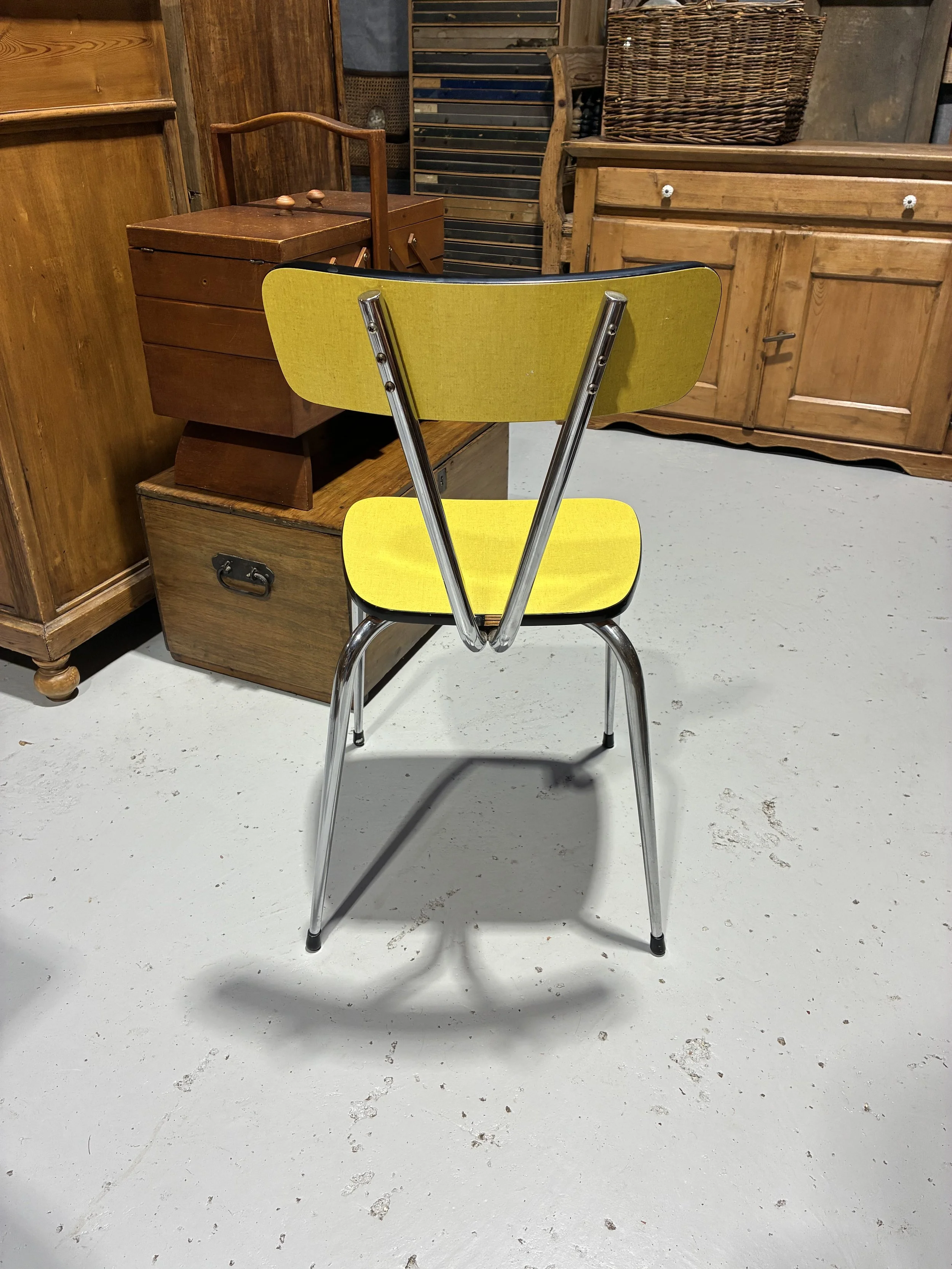 Secondhand vintage chair chrome formica
