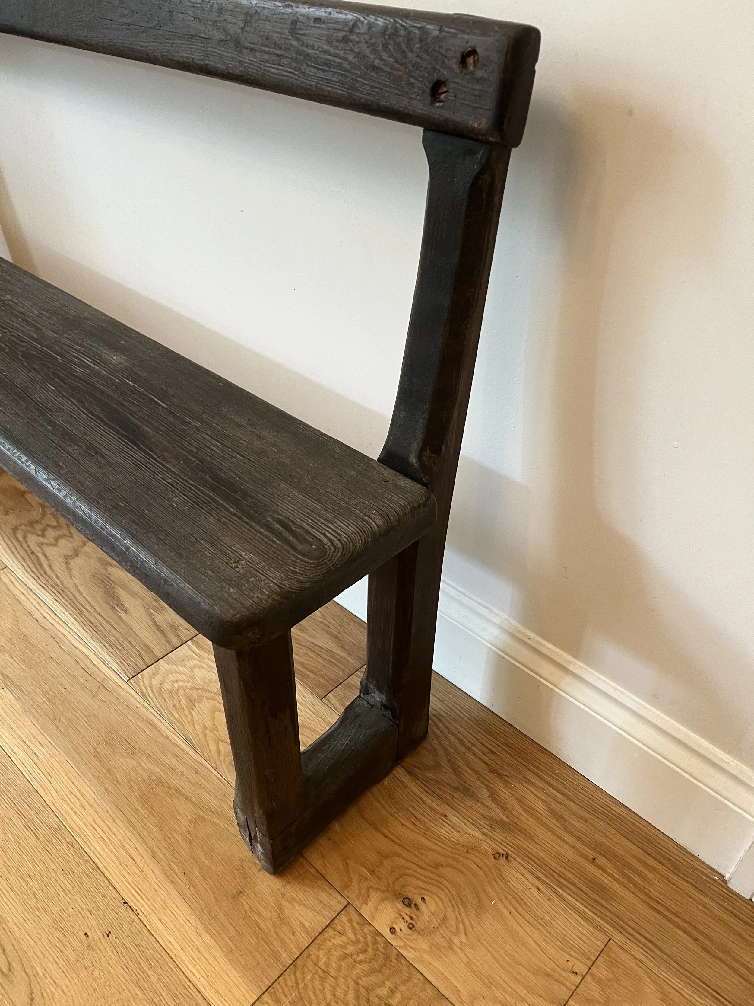 Secondhand vintage rustic bench