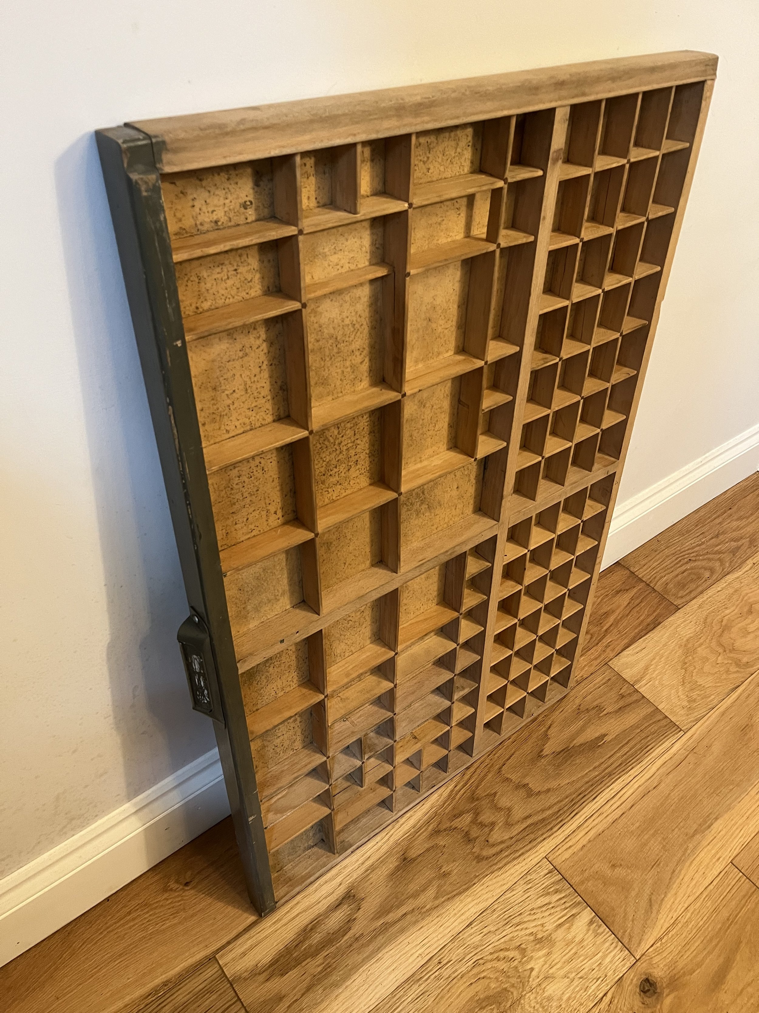 Secondhand vintage printer's drawer