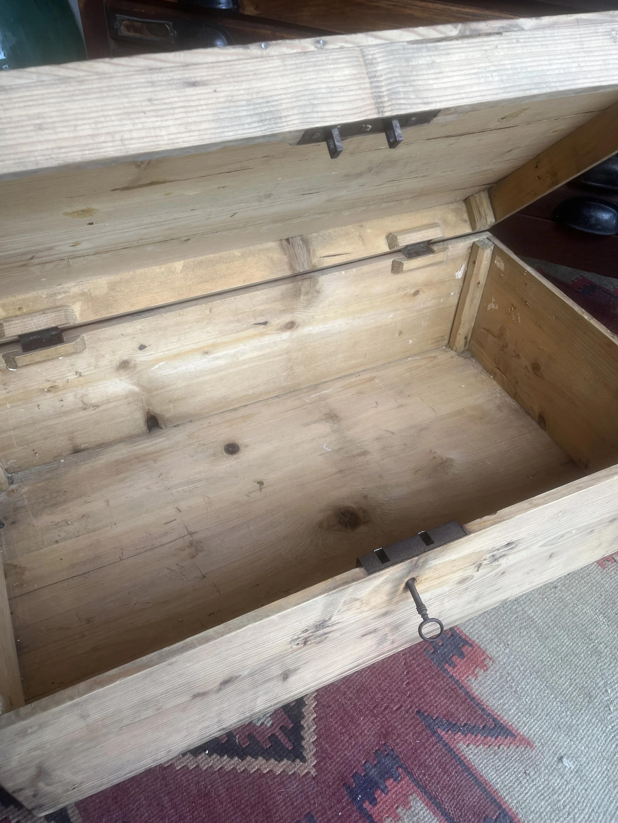Secondhand vintage military trunk