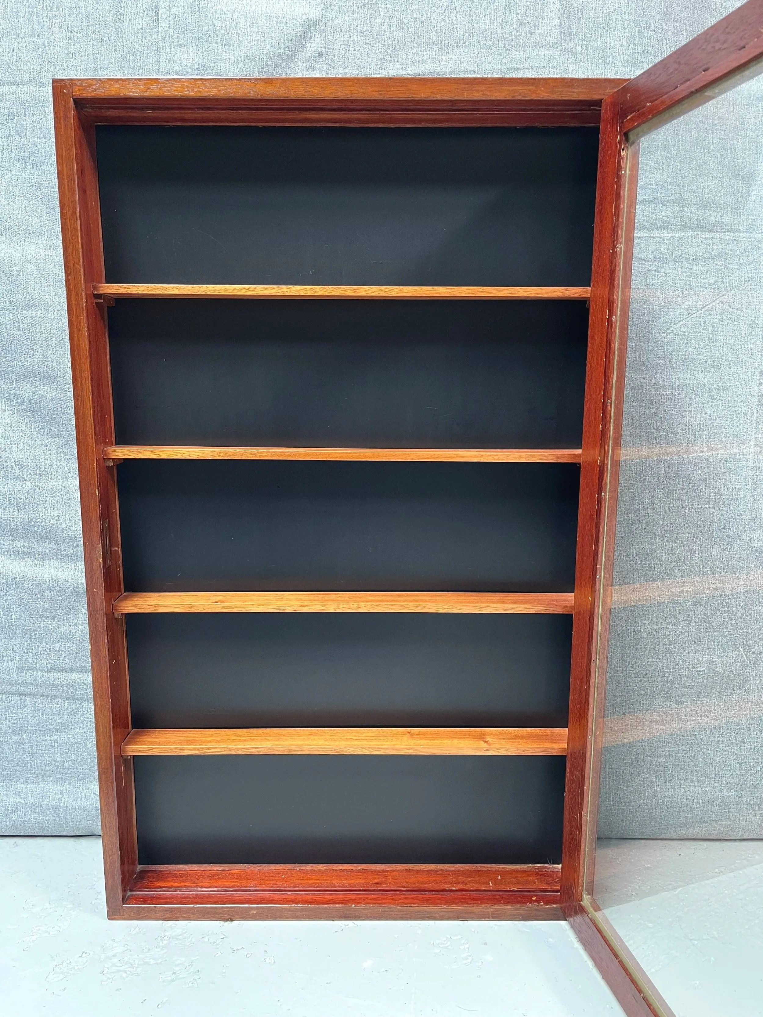 Secondhand vintage wall display cabinet