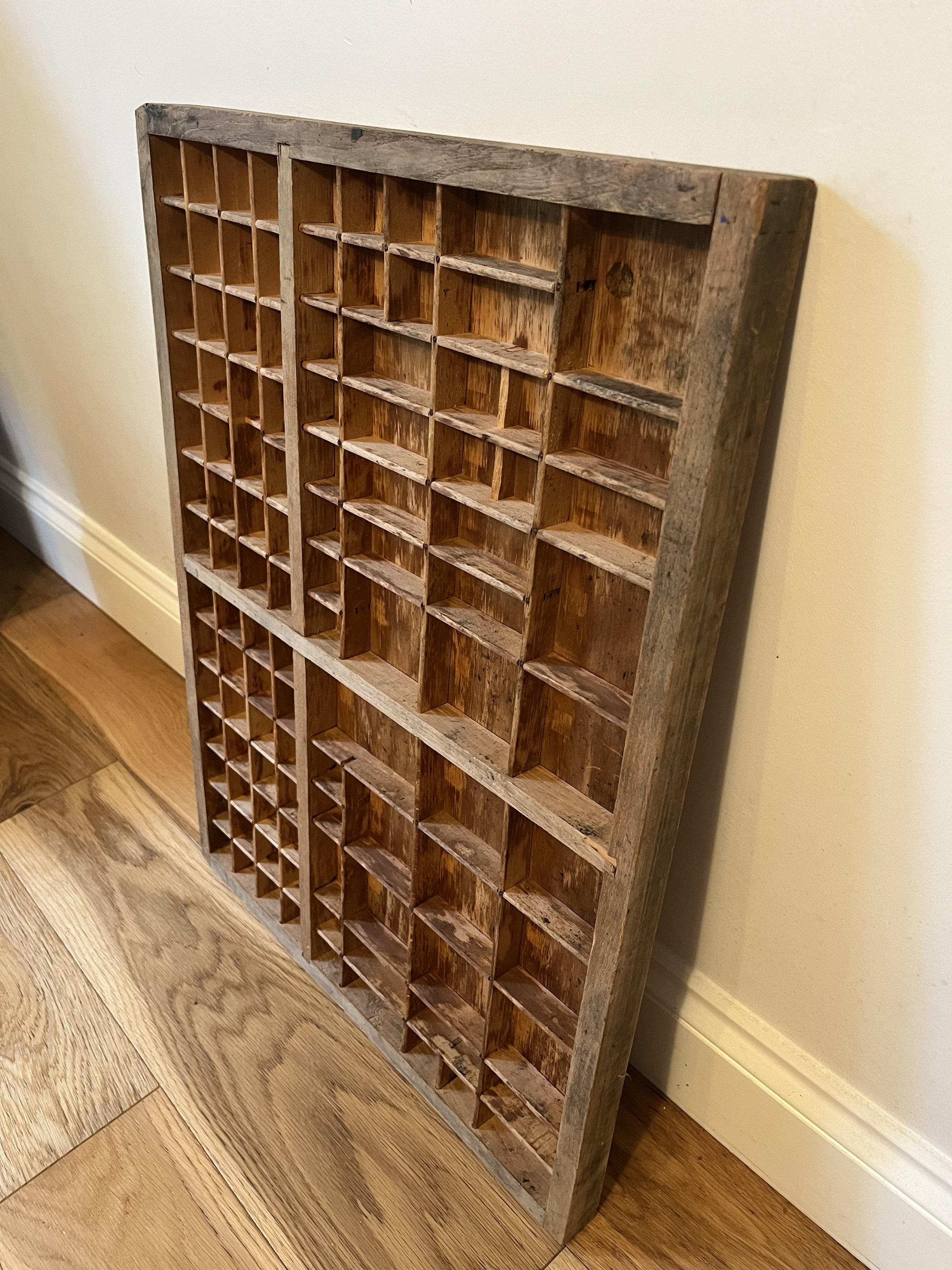 Secondhand vintage printer's drawer