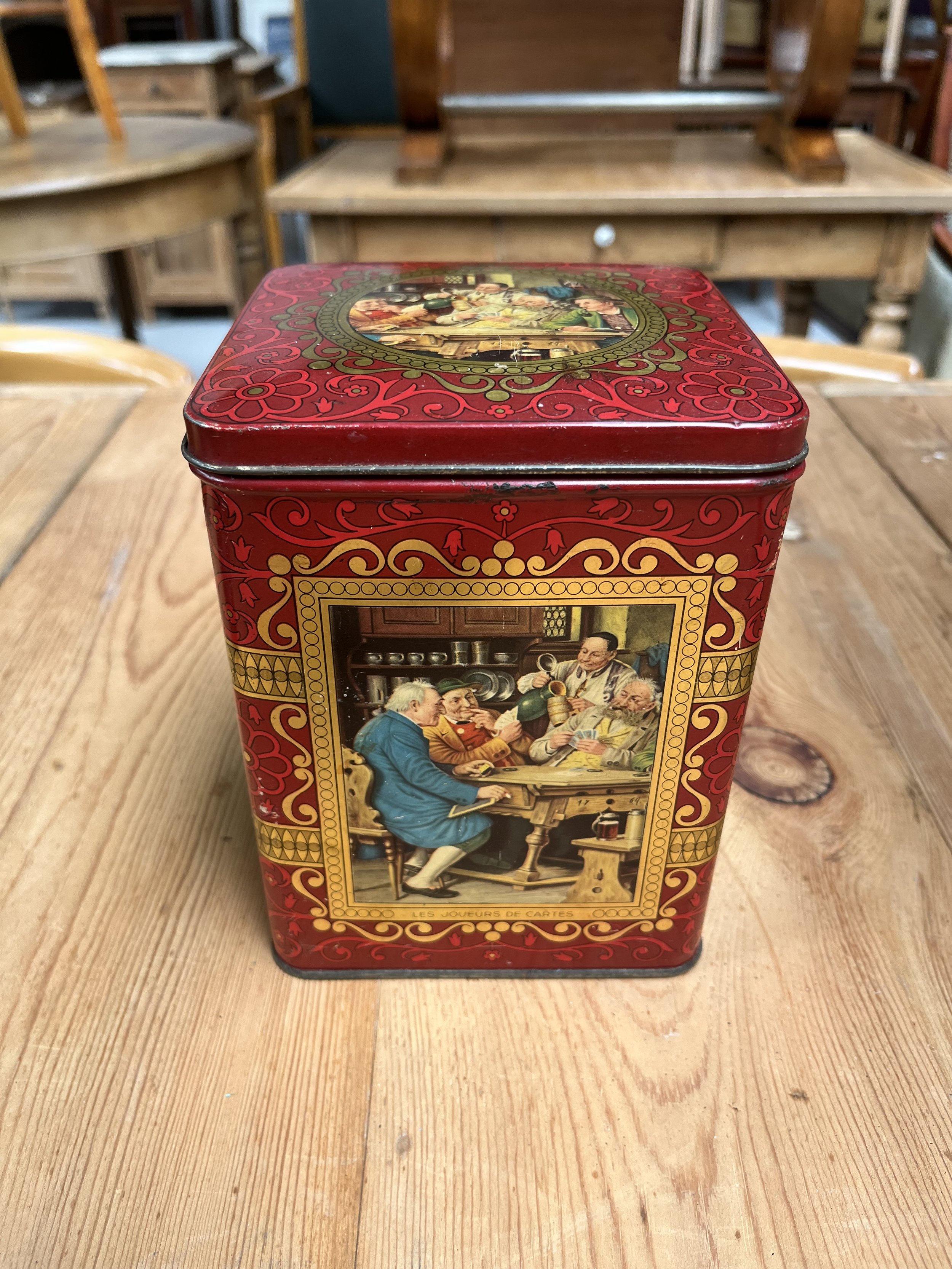 Secondhand vintage metal box