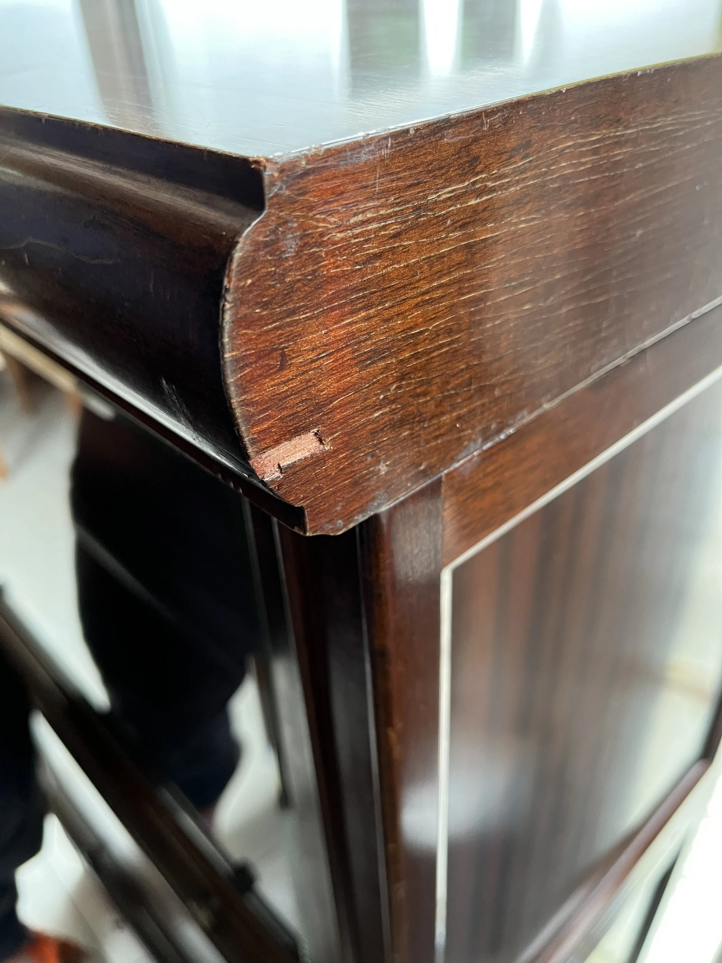 Secondhand vintage bookcase display cabinet
