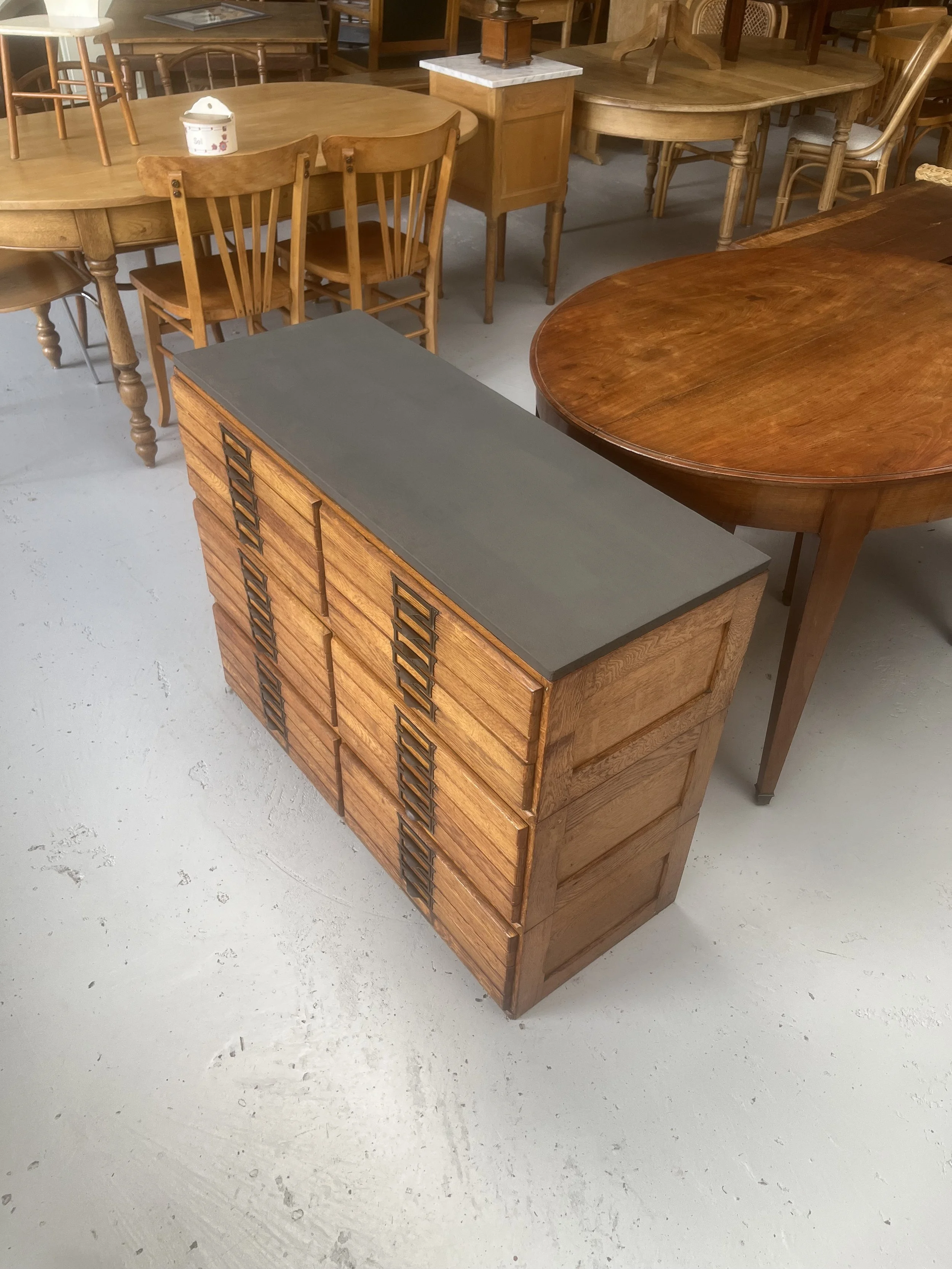 Secondhand vintage map chest filing cabinet