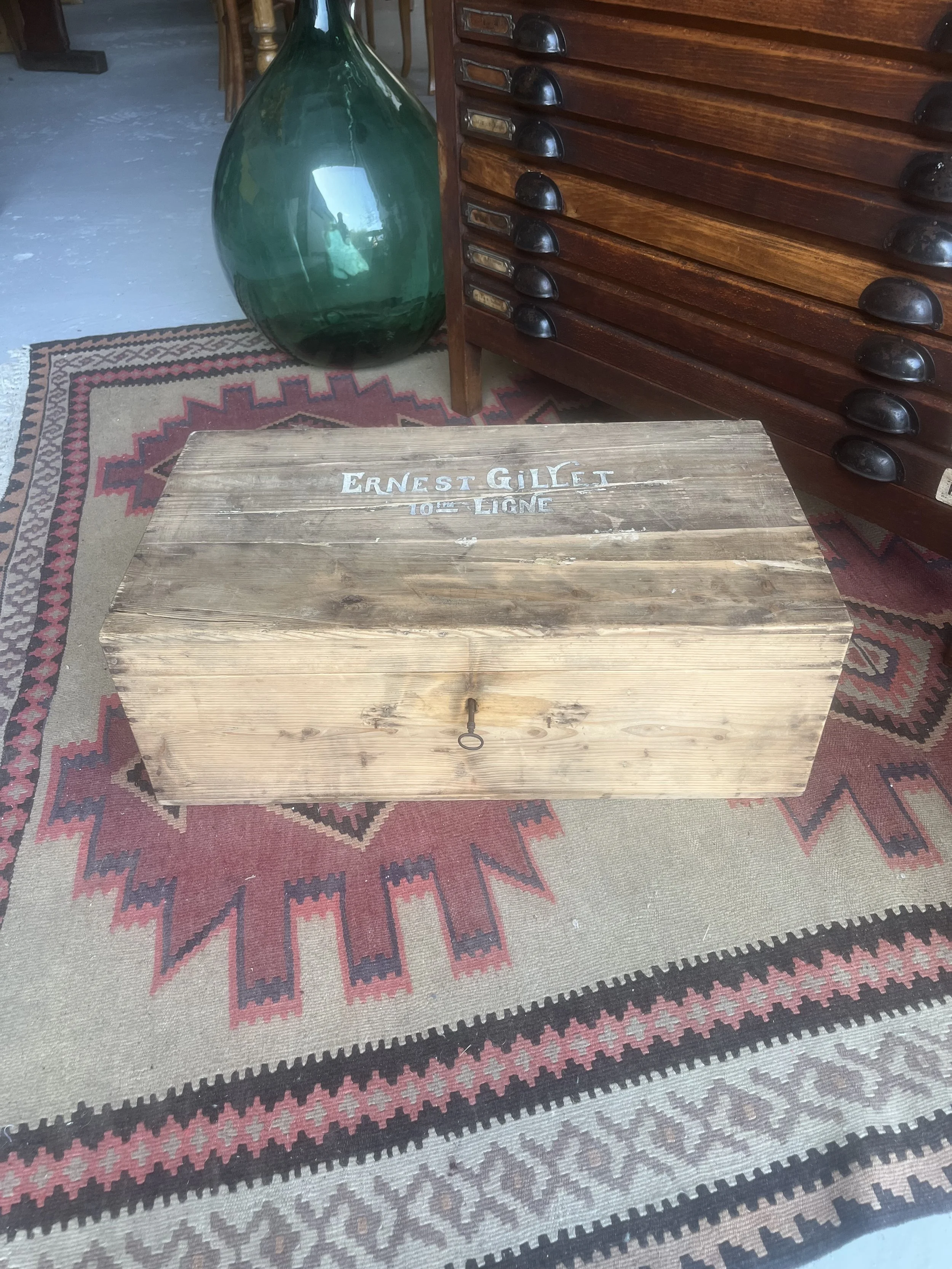 Secondhand vintage military trunk