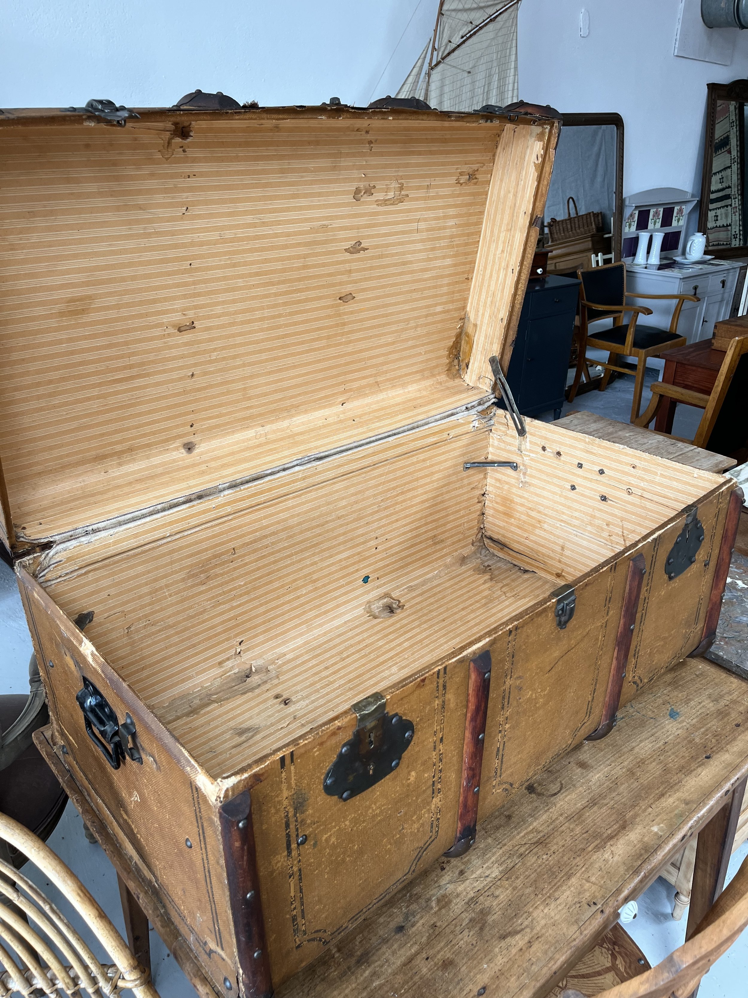 Secondhand vintage travel trunk