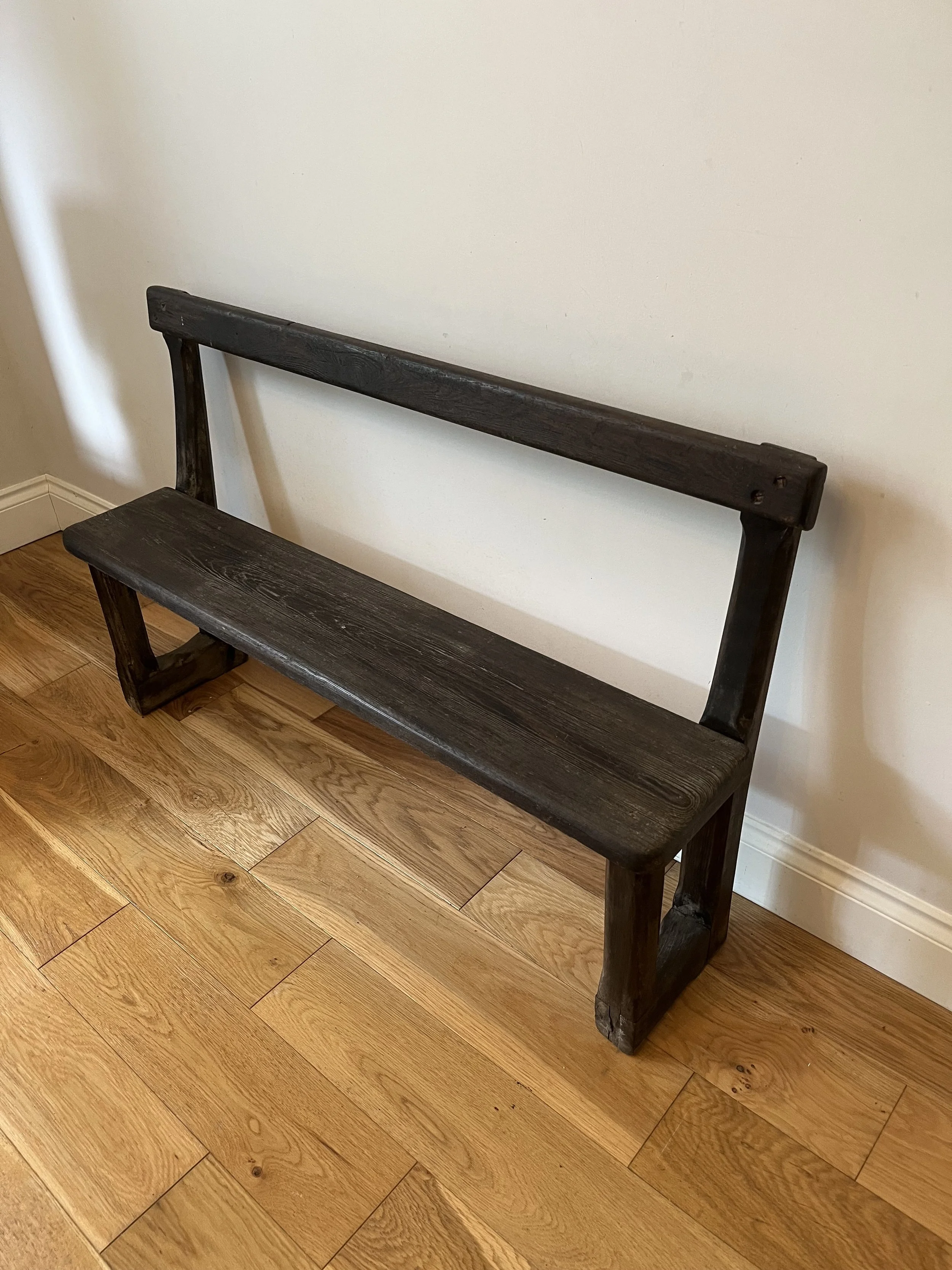 Secondhand vintage rustic bench
