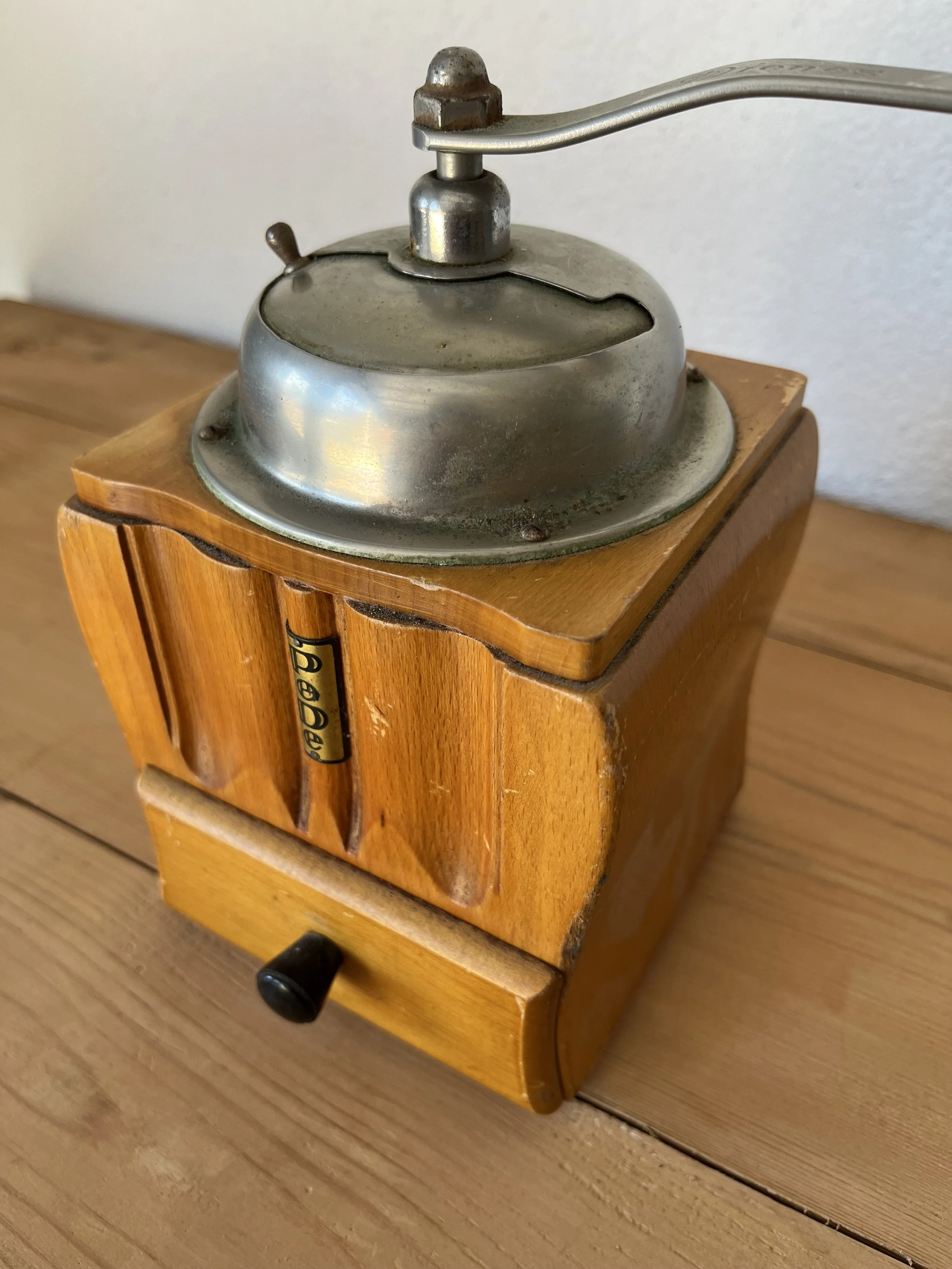 Secondhand vintage coffee grinder
