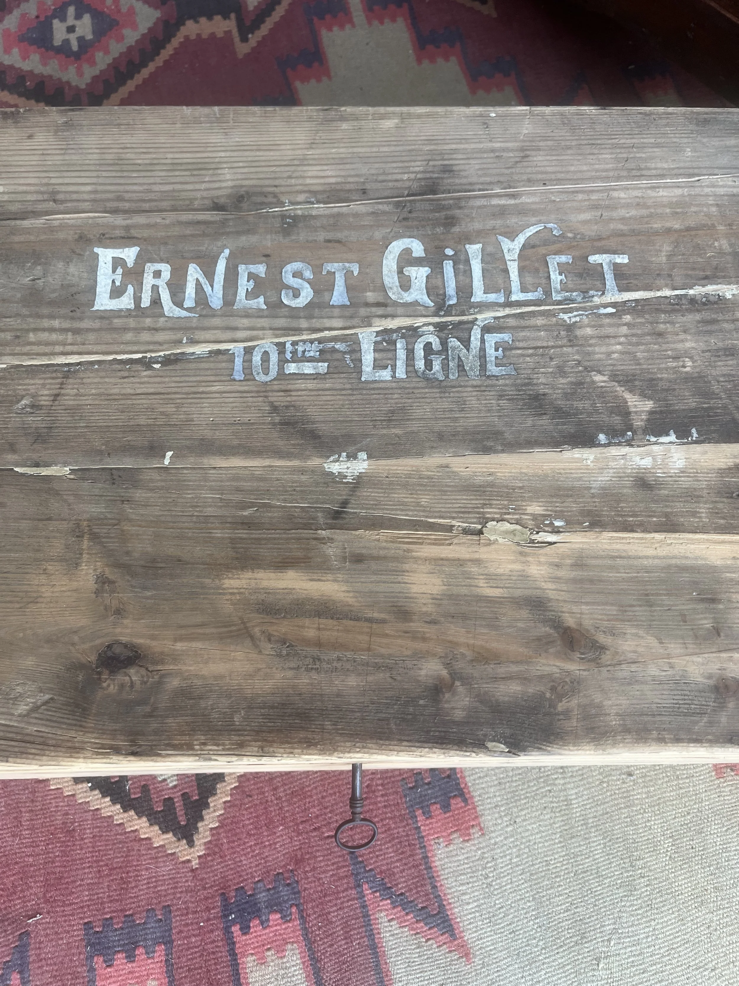 Secondhand vintage military trunk