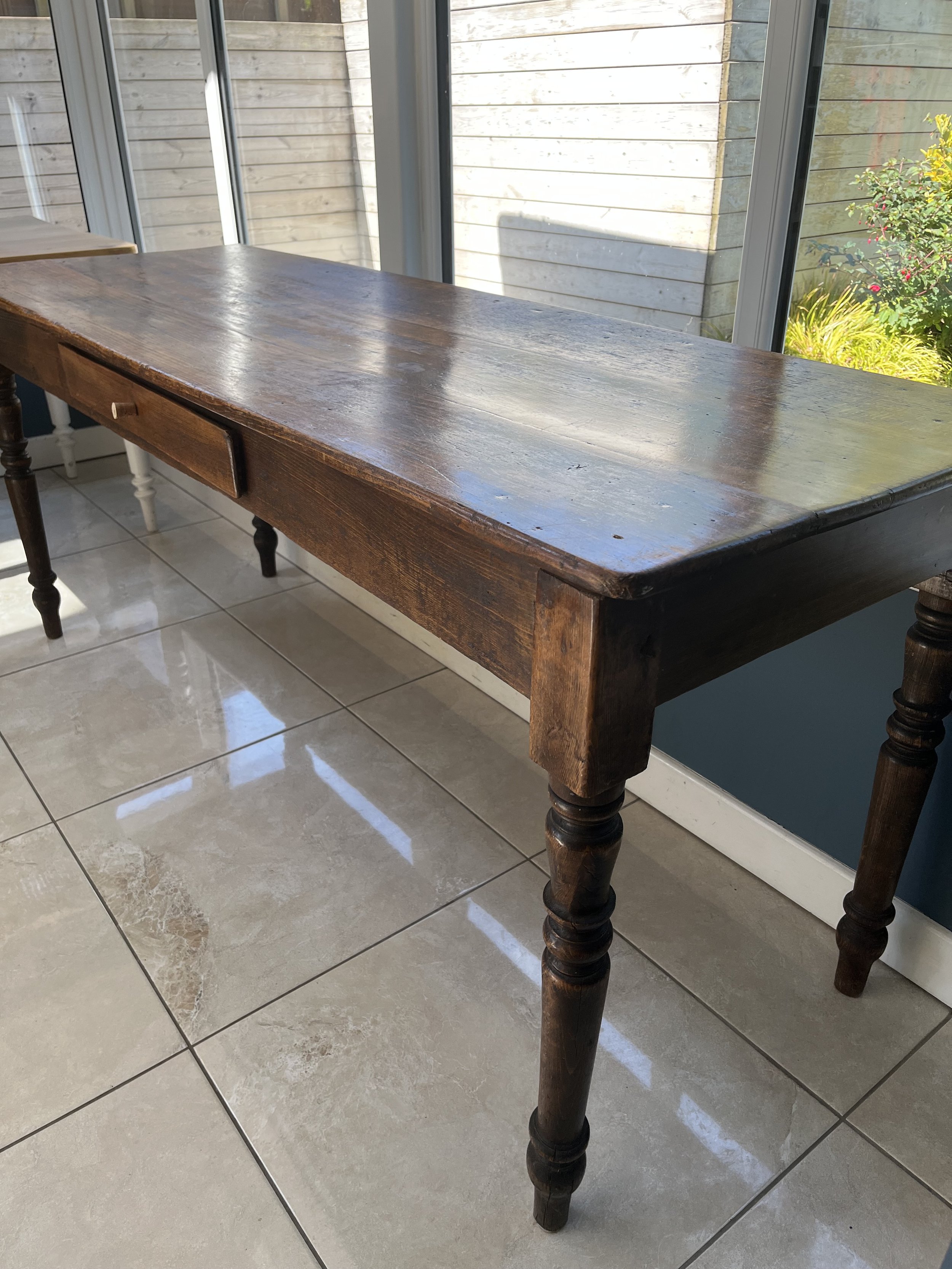 Secondhand vintage long narrow table
