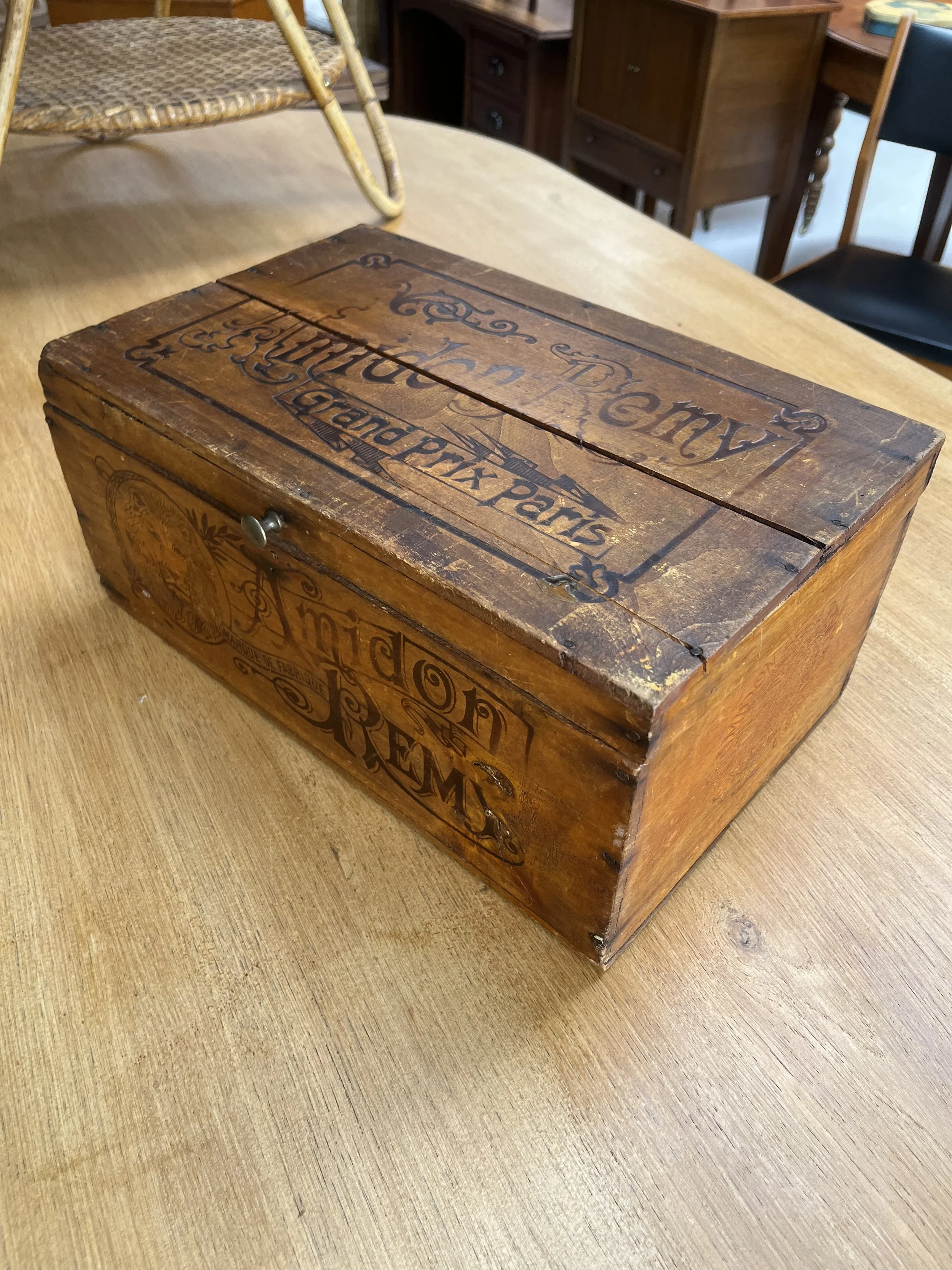Secondhand vintage wooden box