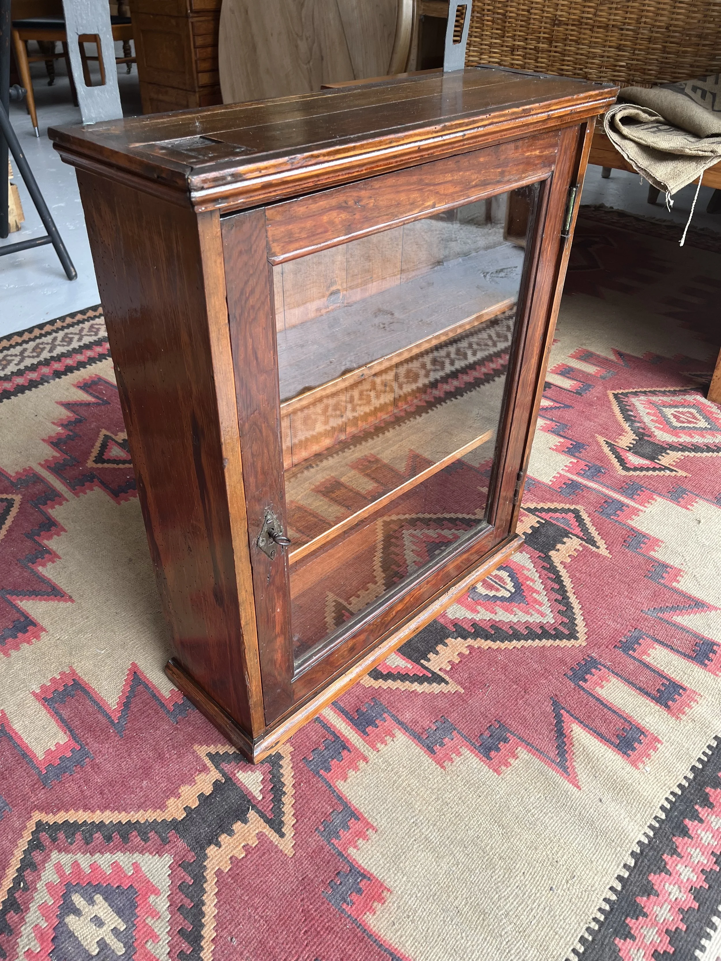 Secondhand vintage wall display cabinet