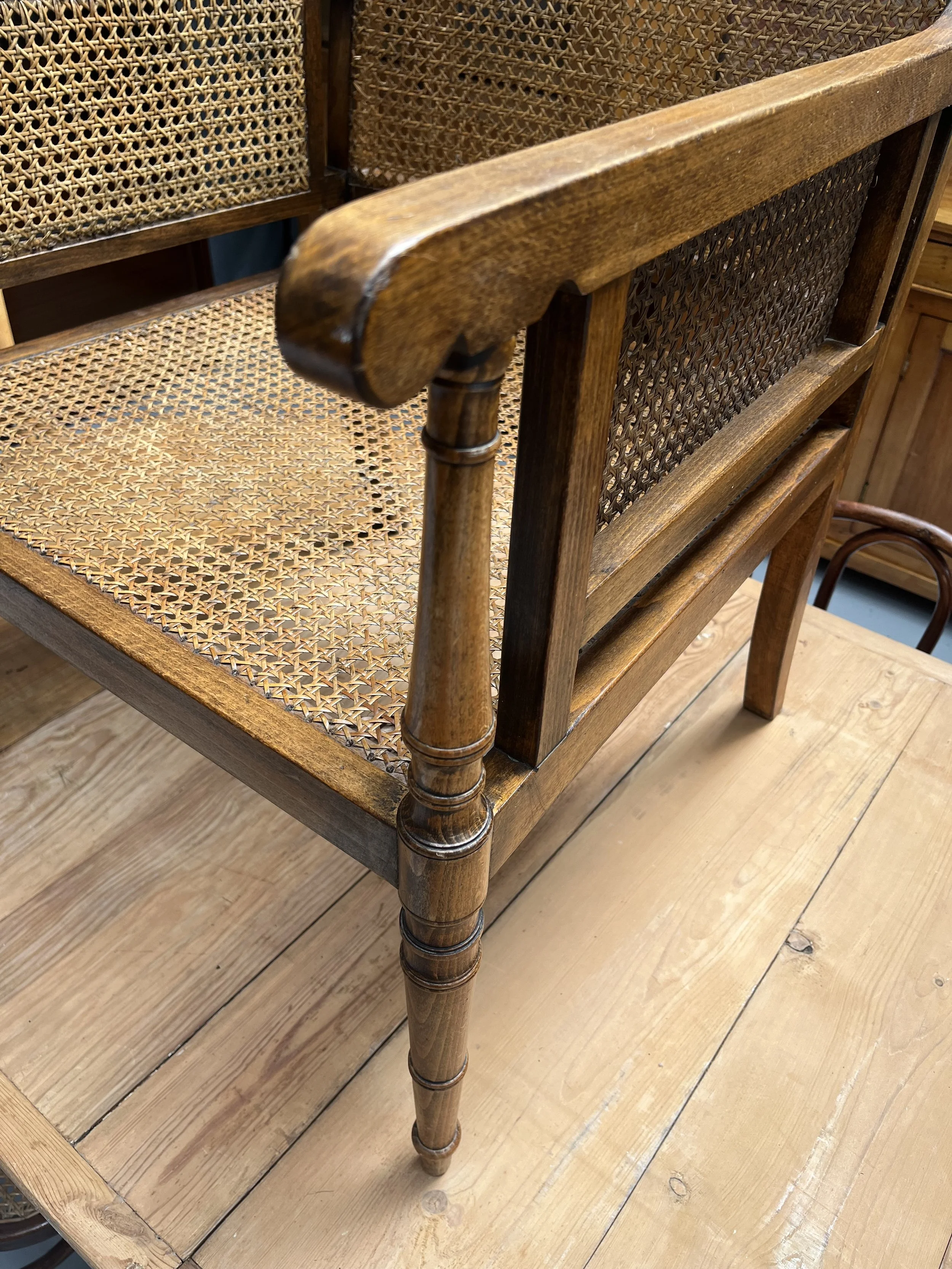 Secondhand vintage bergère library chairs