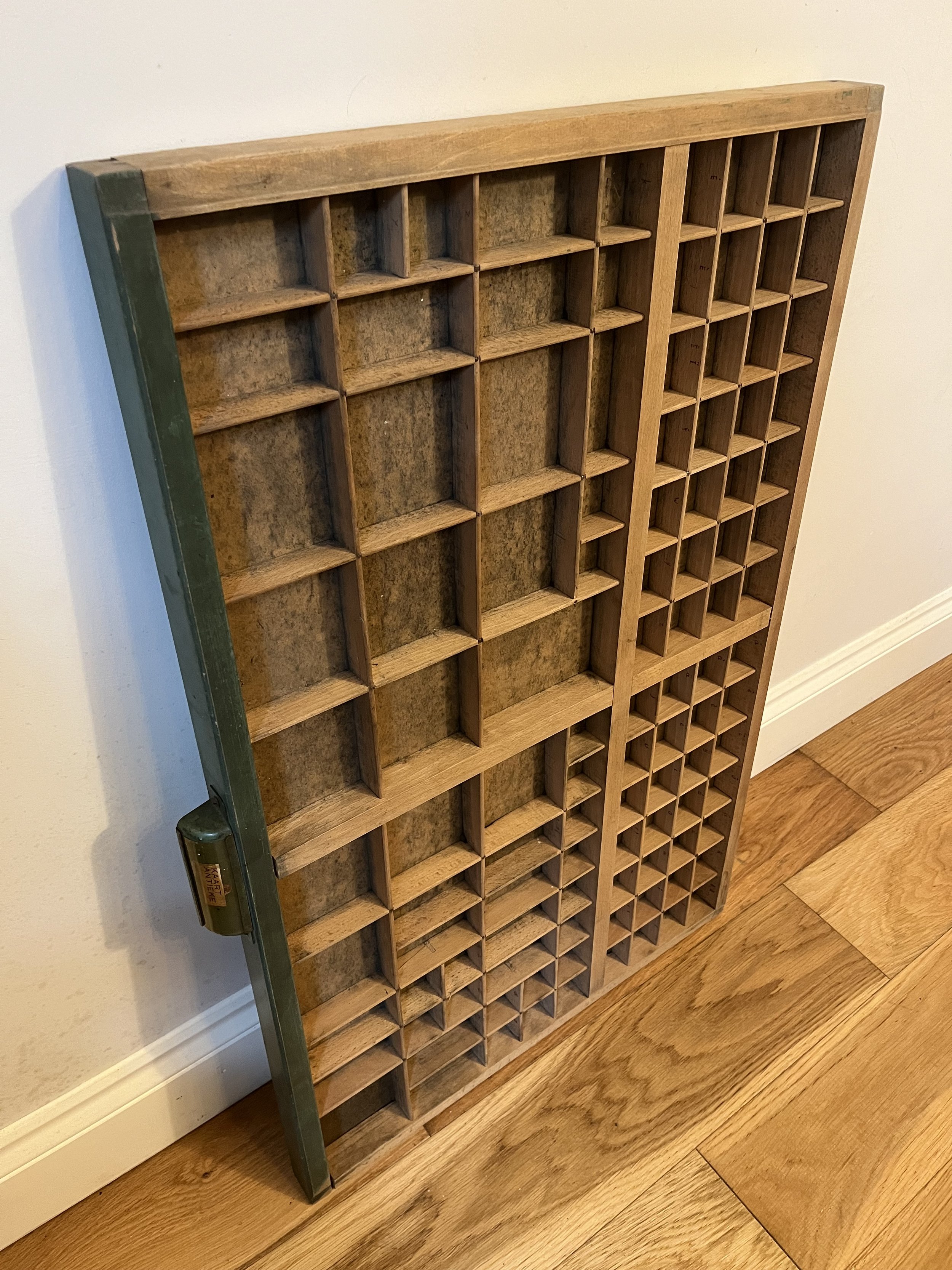 Secondhand vintage printer's drawer