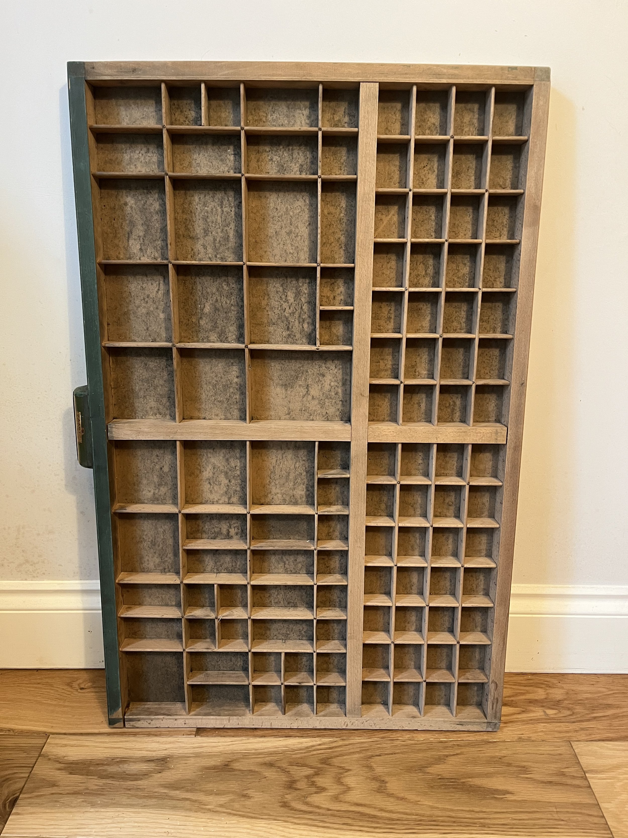 Secondhand vintage printer's drawer