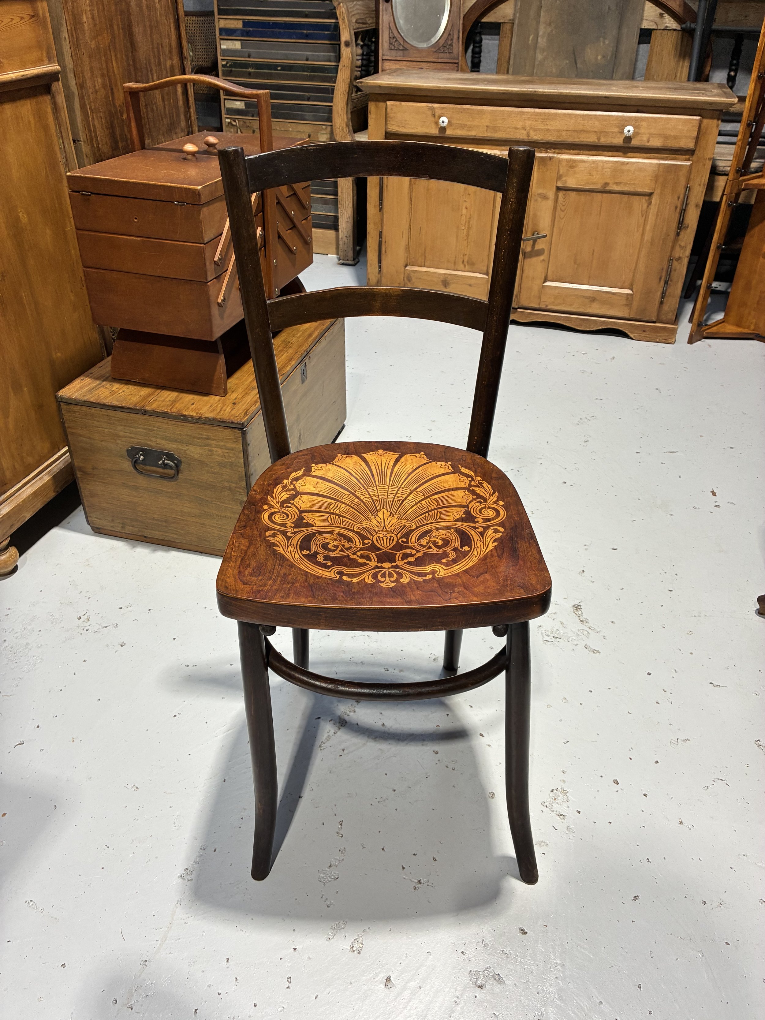 Secondhand vintage art nouveau chair