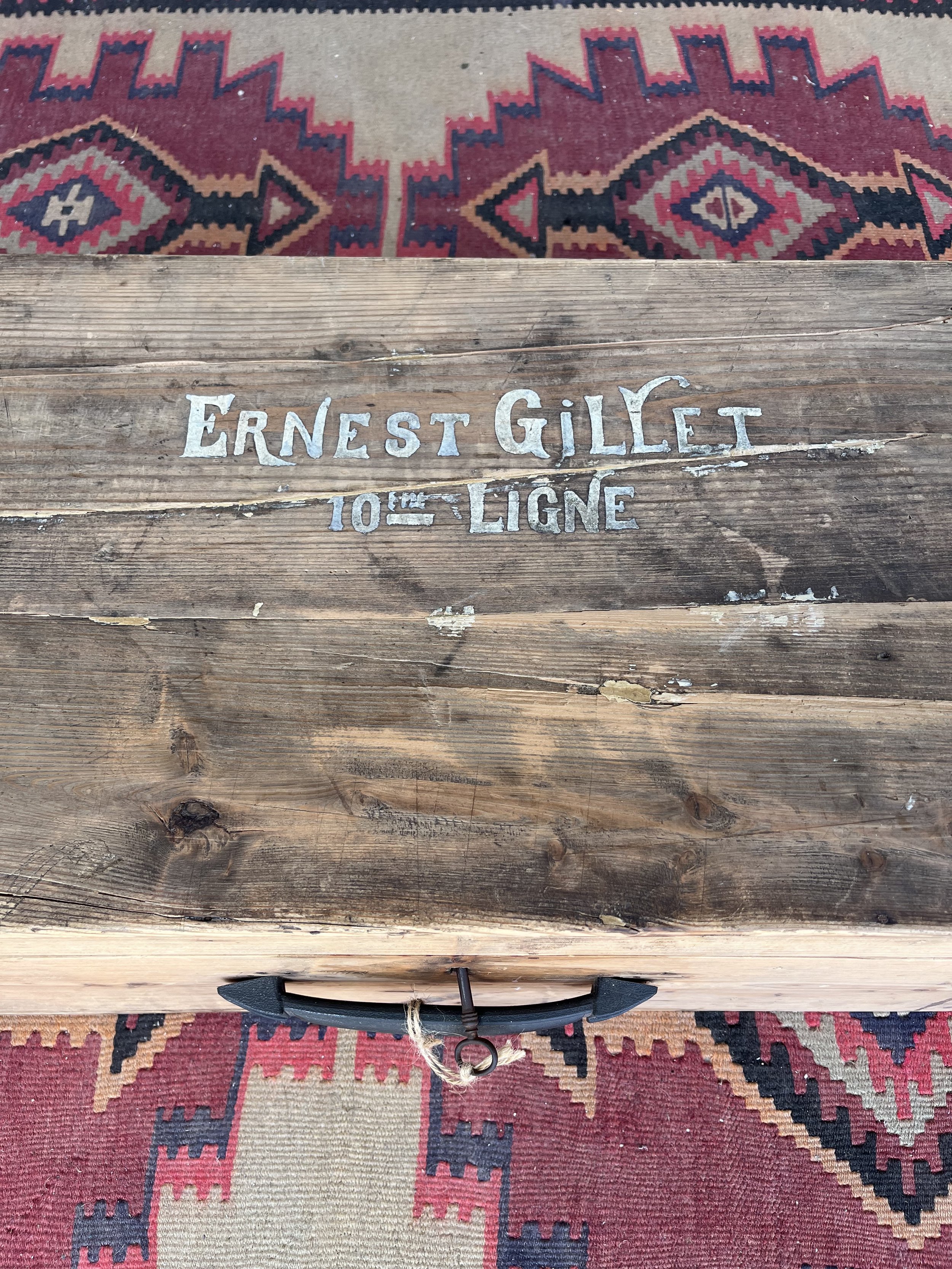 Secondhand vintage military trunk