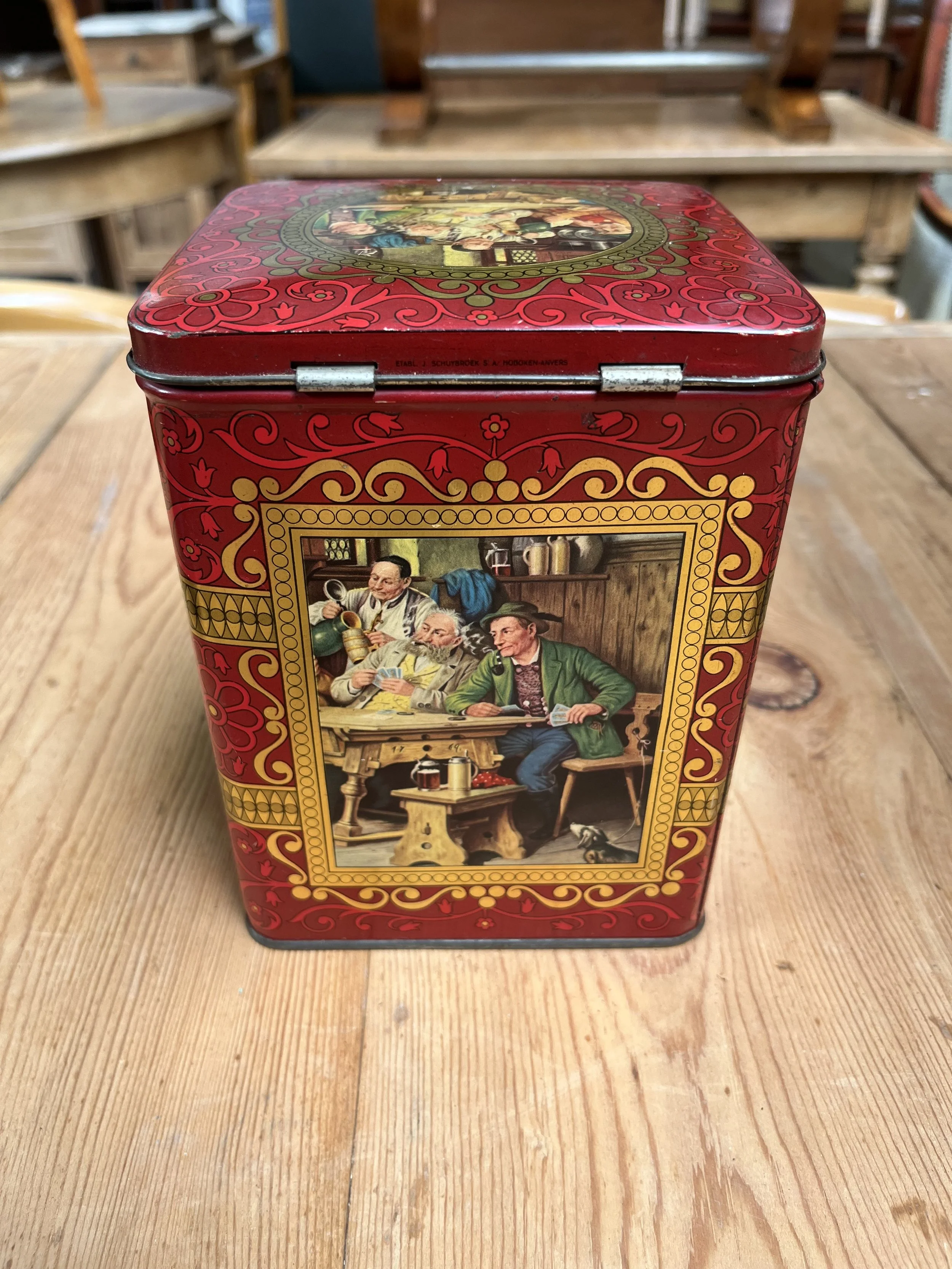 Secondhand vintage metal box