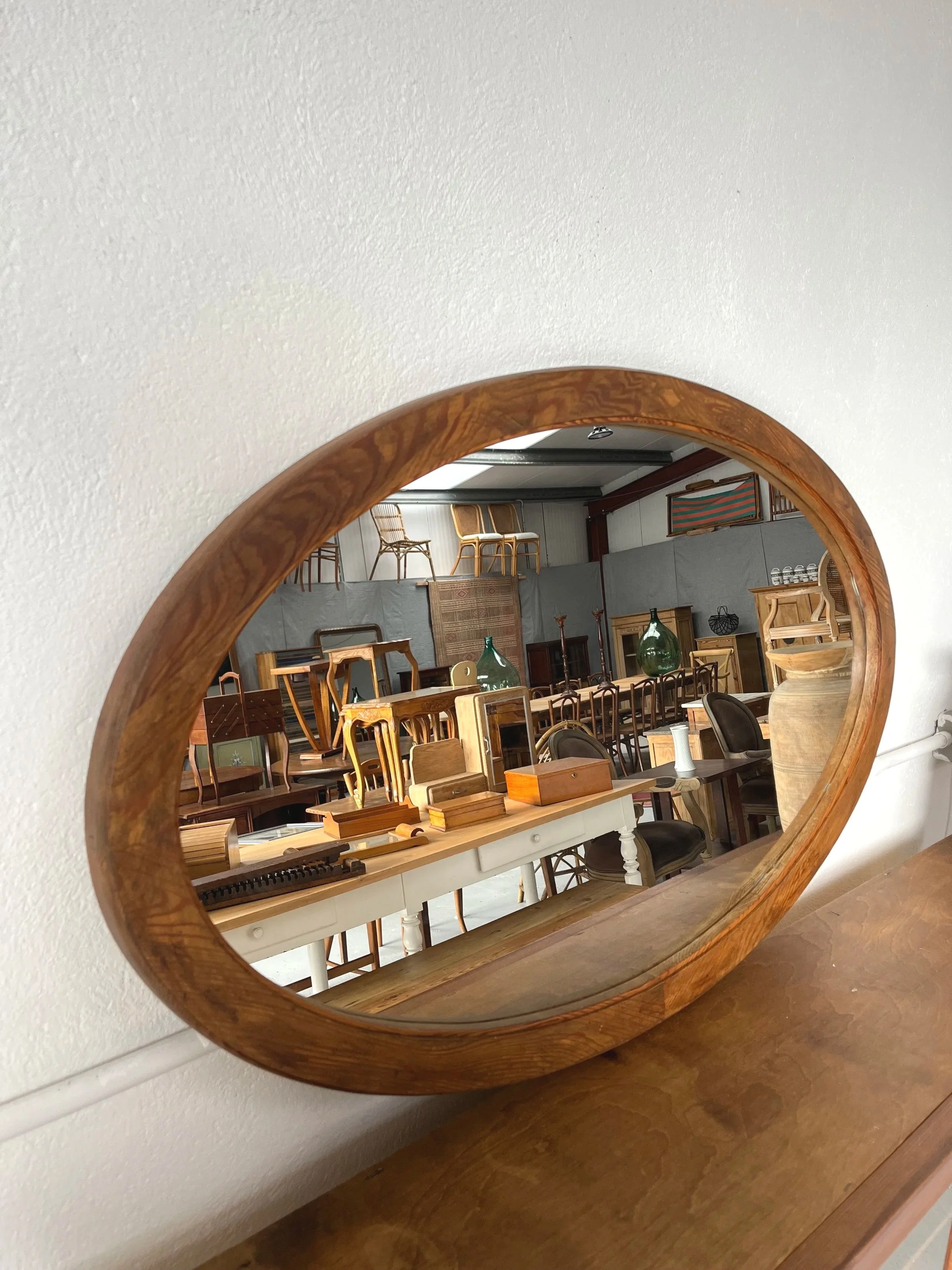Secondhand vintage oval mirror