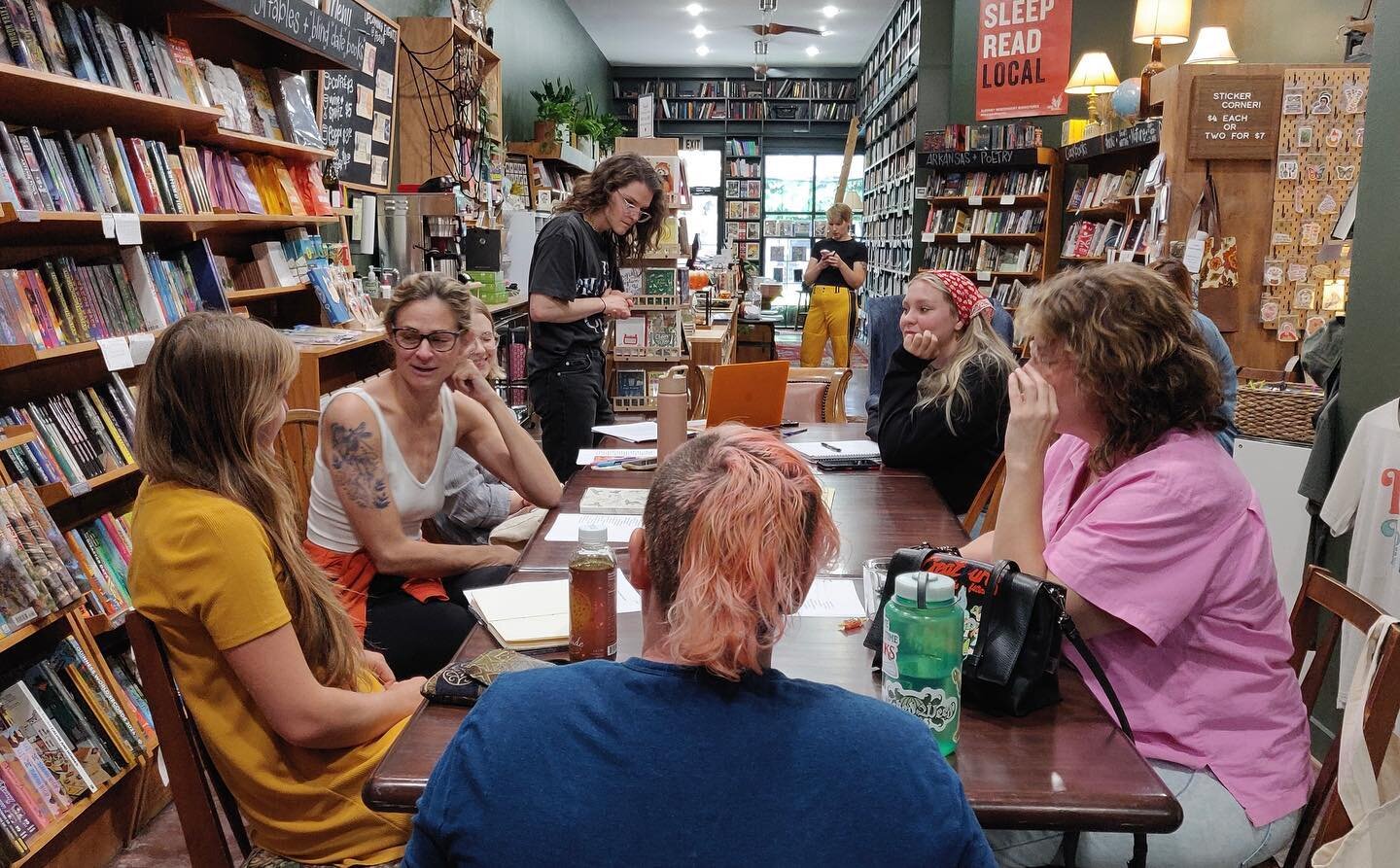 👻 On Sunday, we hung out at @pearlsbooks with the poet @cdeskilson and read some stunning, creepy poems by authors like Donika Kelly and Jericho Brown&mdash;and wrote our own monster poems in response. We also explored Kenji Liu&rsquo;s inventive, c