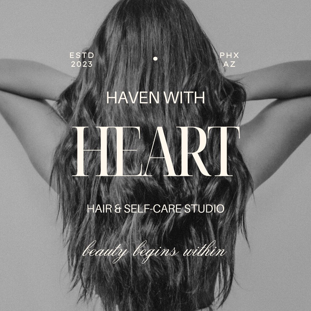 INTRODUCING &mdash; HAVEN WITH HEART &bull; A Hair + Self-Care Studio 

At Haven with Heart, we strive to redefine the traditional salon experience by placing a strong emphasis on self-care and inner beauty.

We believe that beauty goes beyond the ph